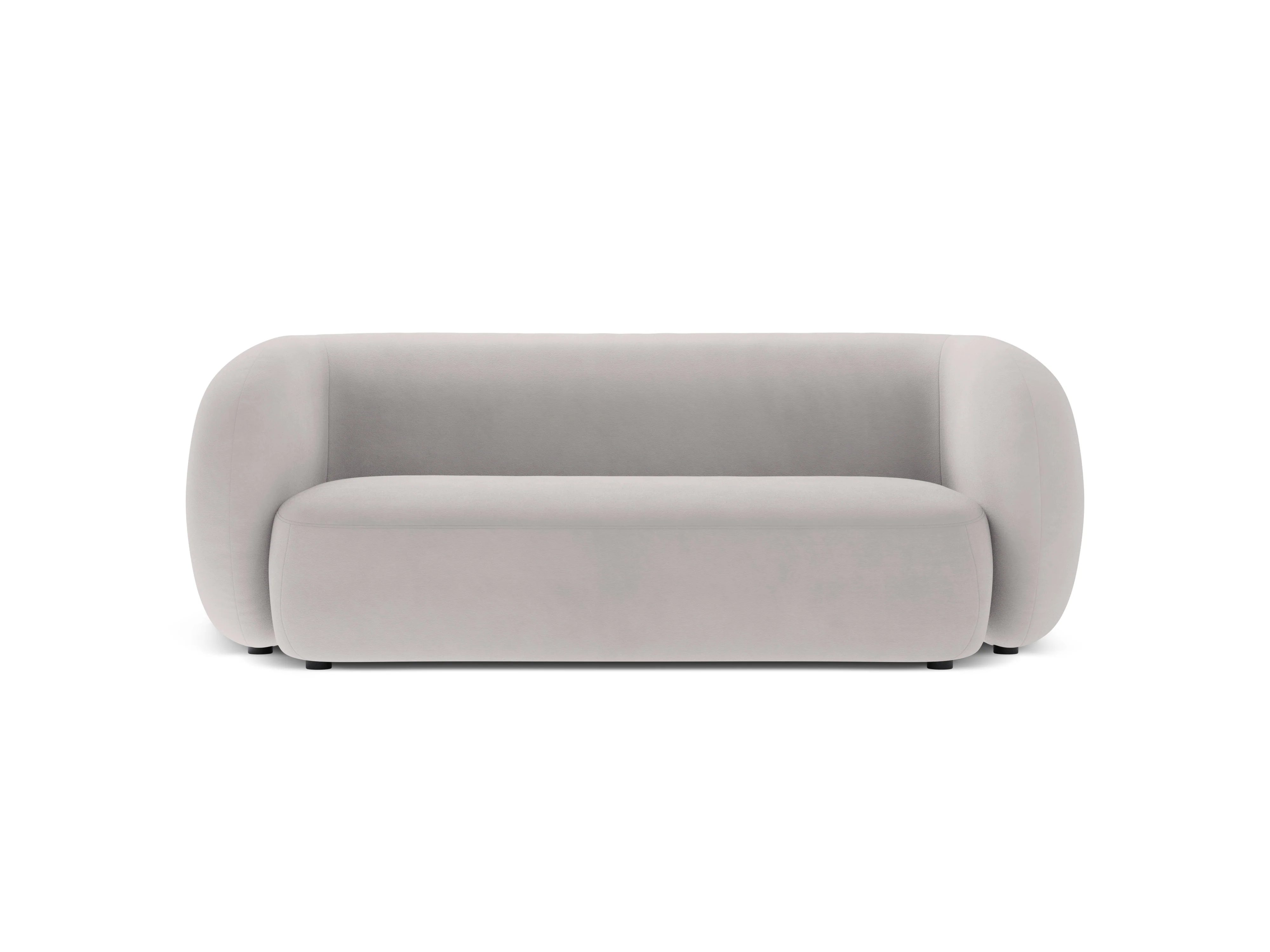 Sofa aksamitna 2-osobowa KATE jasnoszary