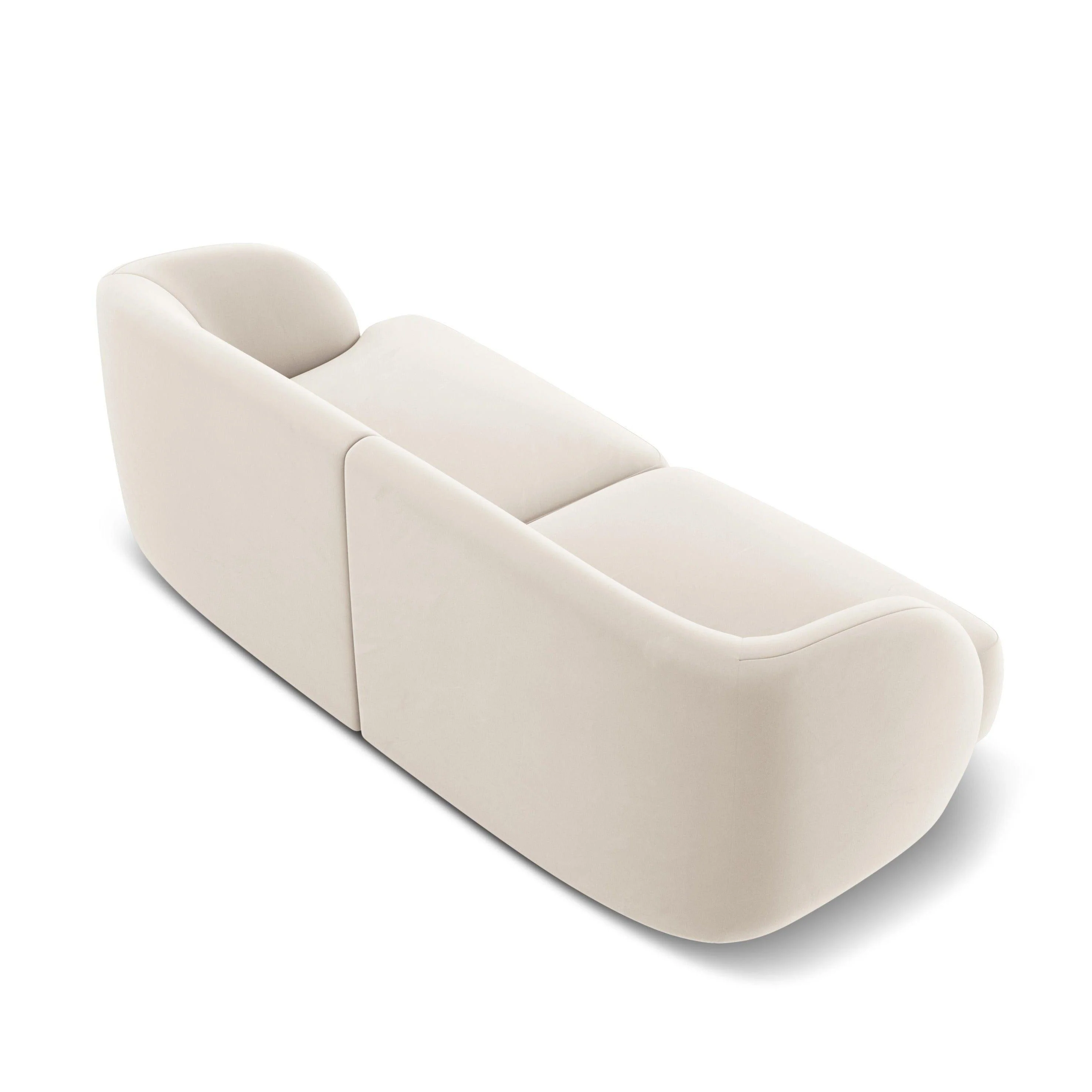 Sofa aksamitna 2-osobowa MILEY beżowy - Image 3