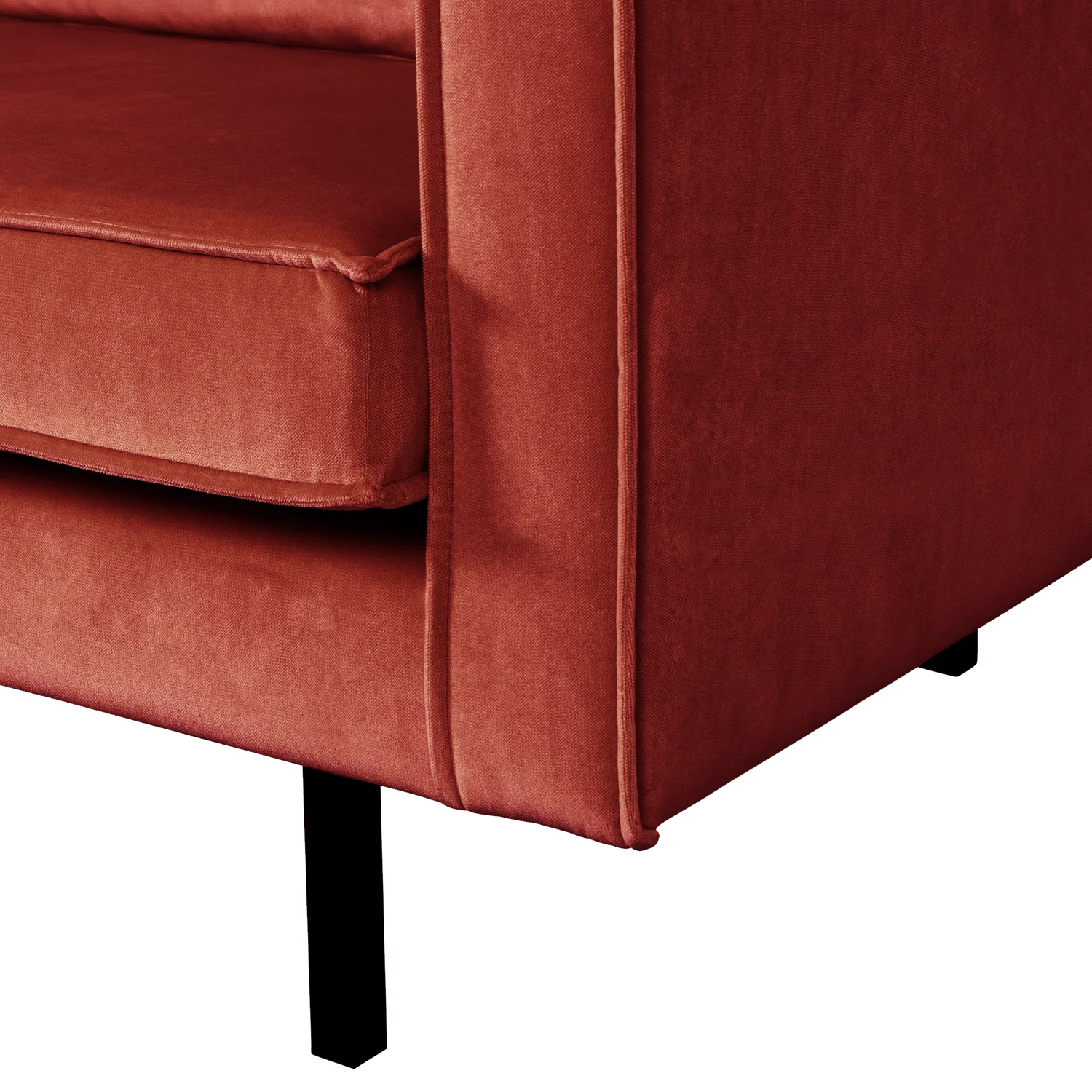 Sofa aksamitna 2-osobowa RODEO kasztanowy - Image 2
