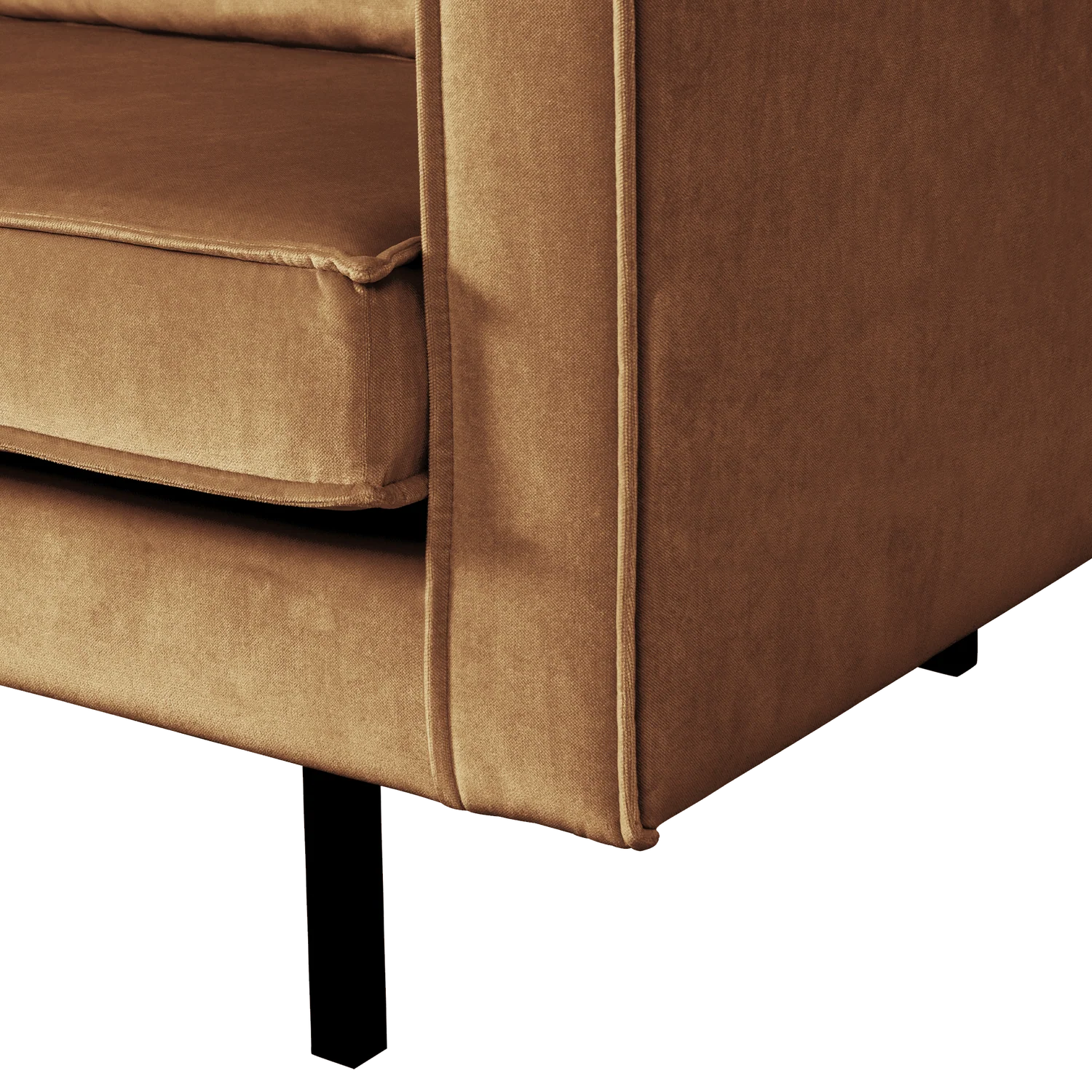 Sofa aksamitna 2-osobowa RODEO miodowy - Image 2