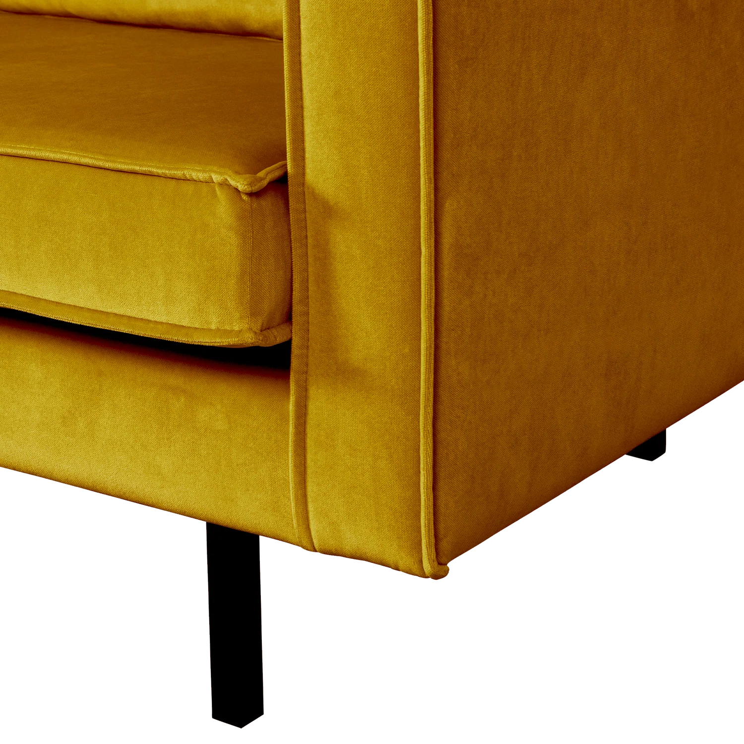 Sofa aksamitna 2-osobowa RODEO musztardowy - Image 2