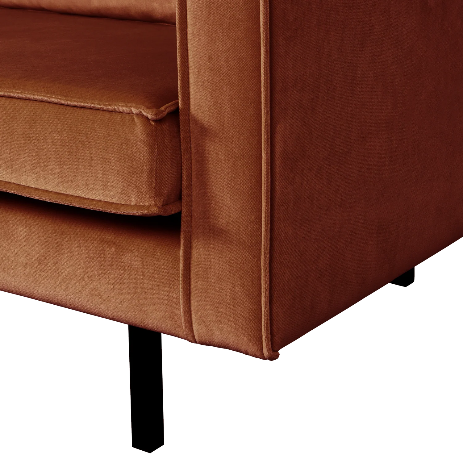 Sofa aksamitna 2-osobowa RODEO rdzawy - Image 2