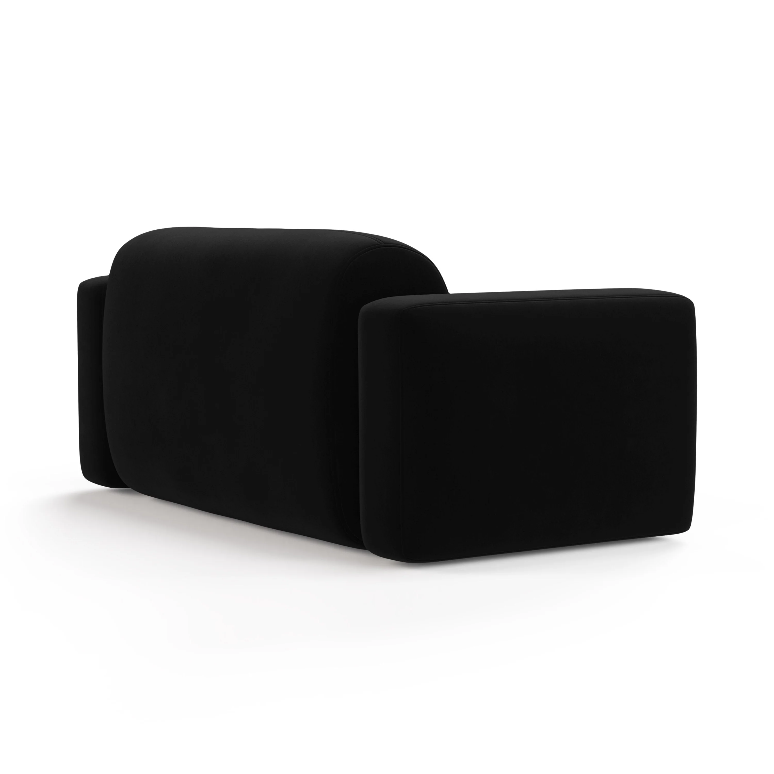 Sofa aksamitna 2-osobowa STRINO czarny - Image 3