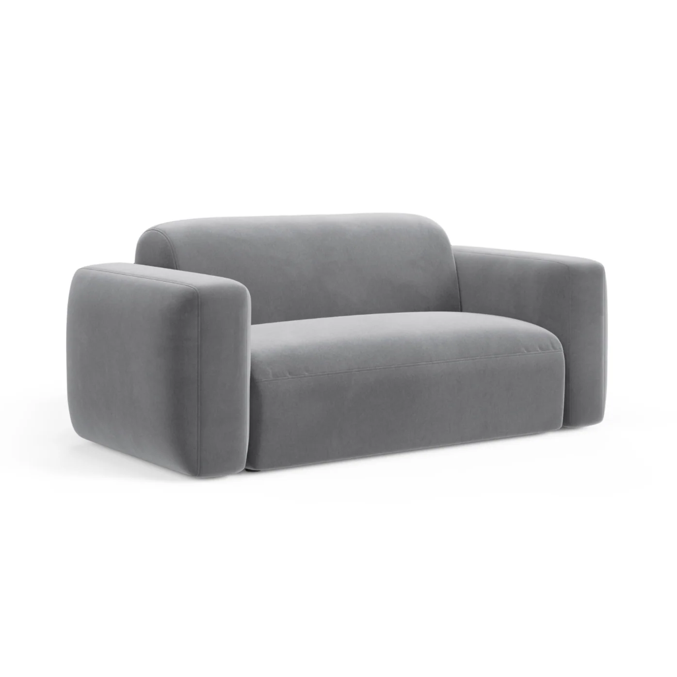 Sofa aksamitna 2-osobowa STRINO szary