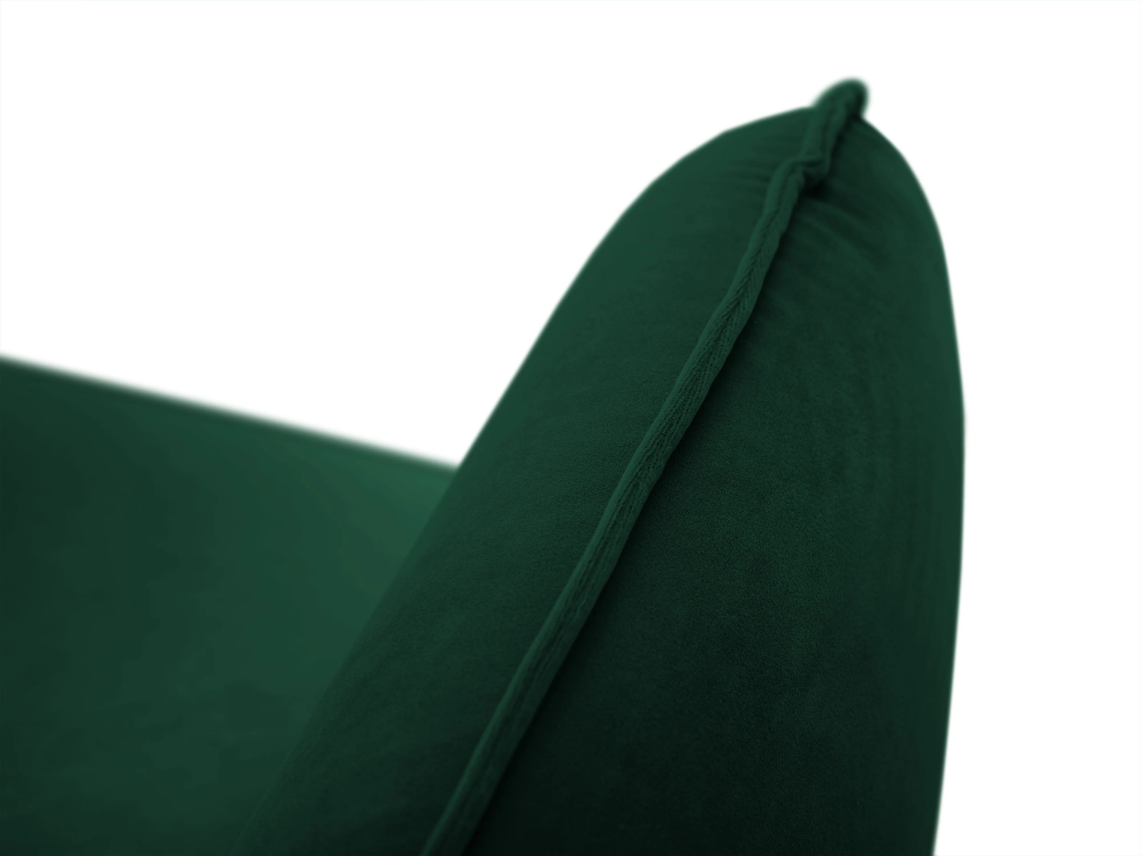 Sofa aksamitna 2-osobowa VIENNA butelkowa zieleń z czarną podstawą - Image 4
