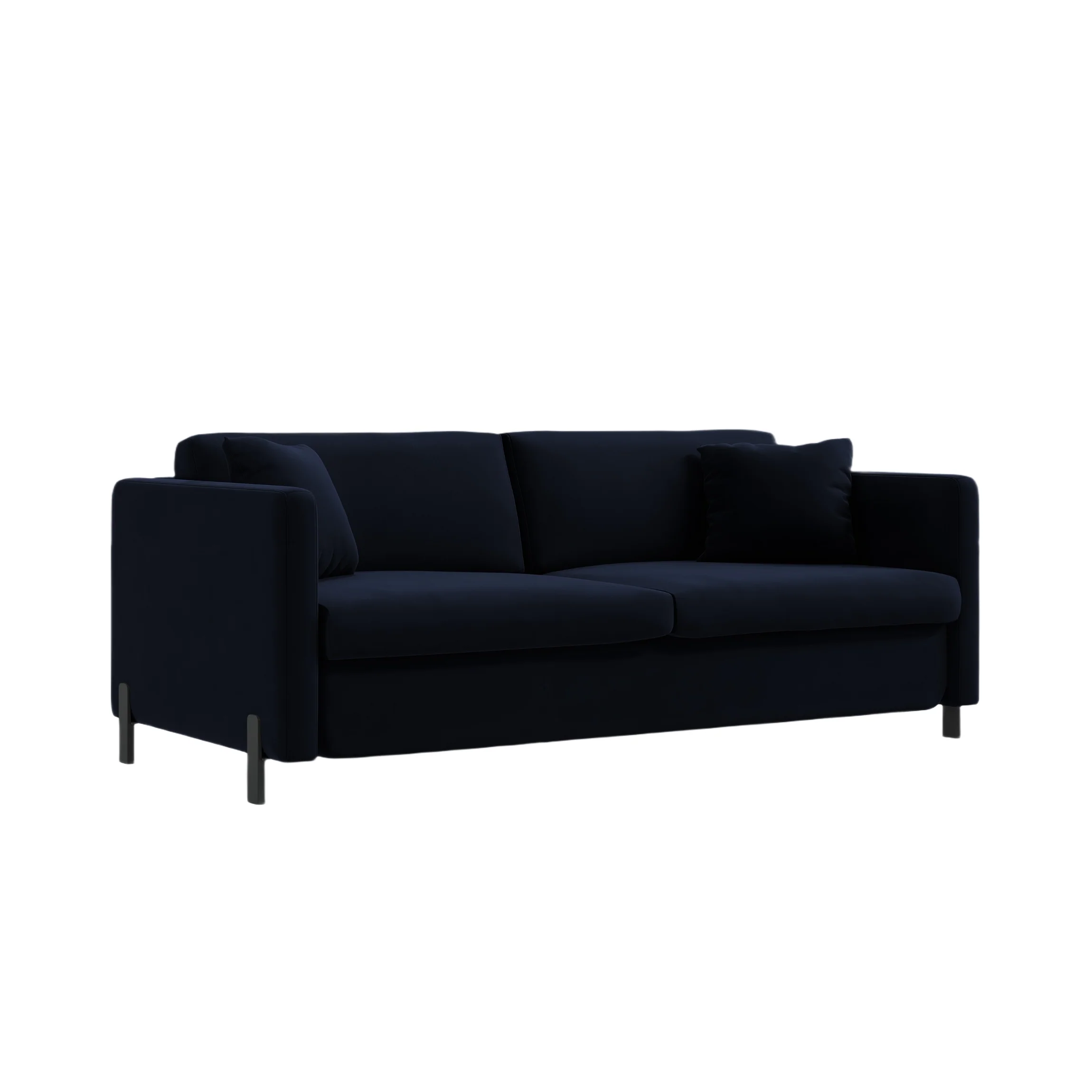 Sofa aksamitna 2-osobowa z funkcją spania GLORIA granat królewski
