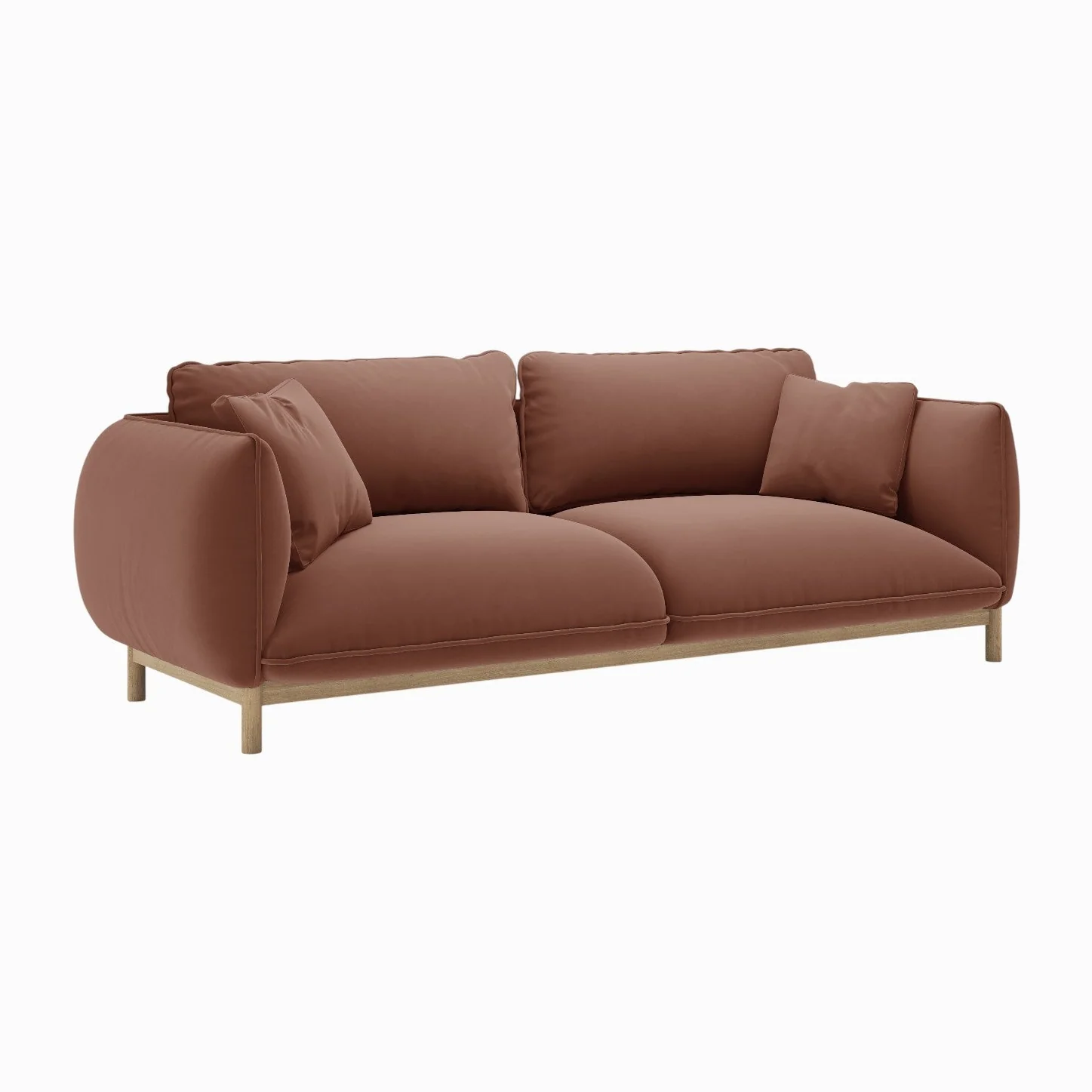 Sofa aksamitna 3-osobowa ADA cuoio