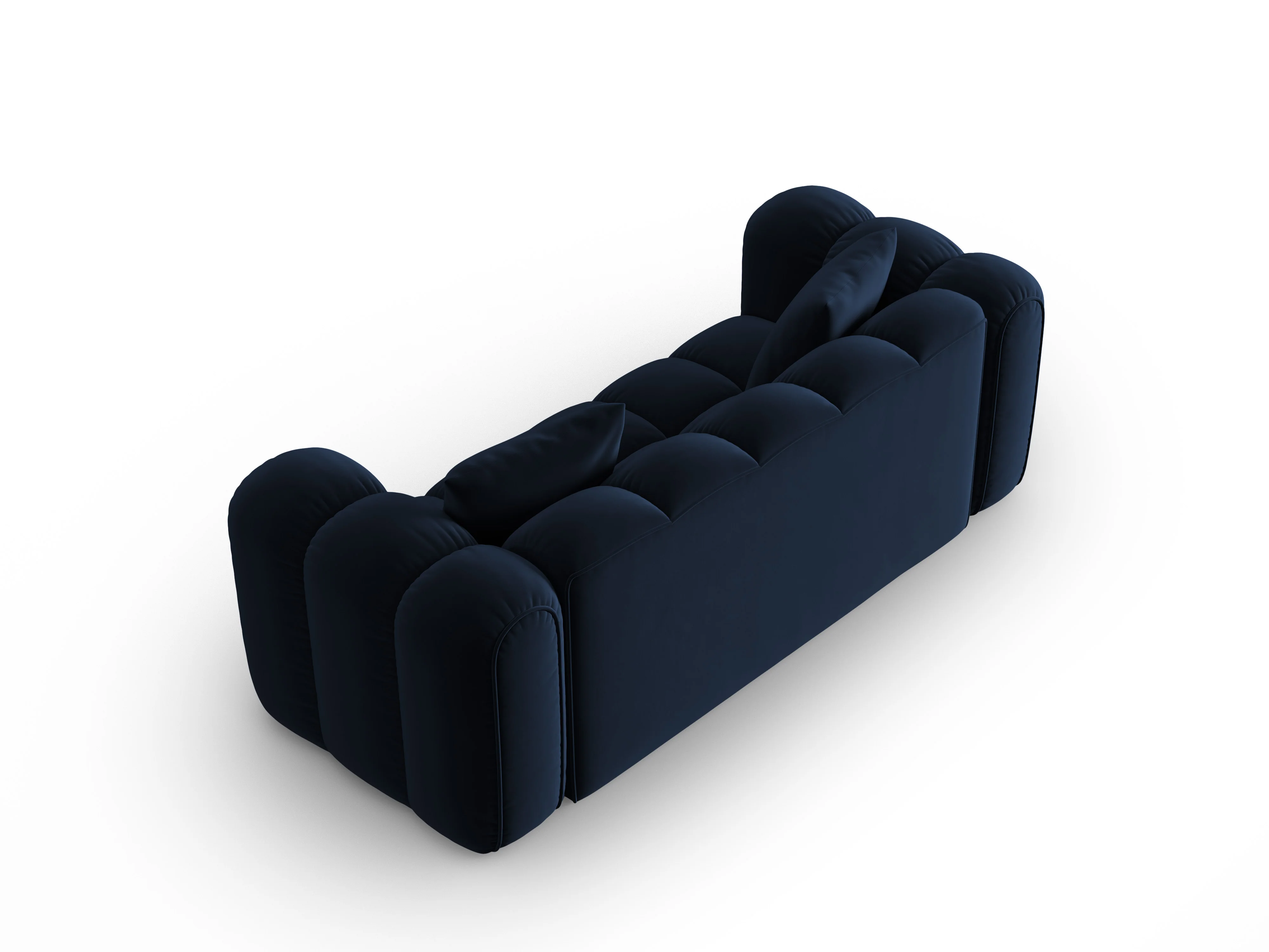 Sofa aksamitna 3-osobowa ASTRO granat królewski - Image 3