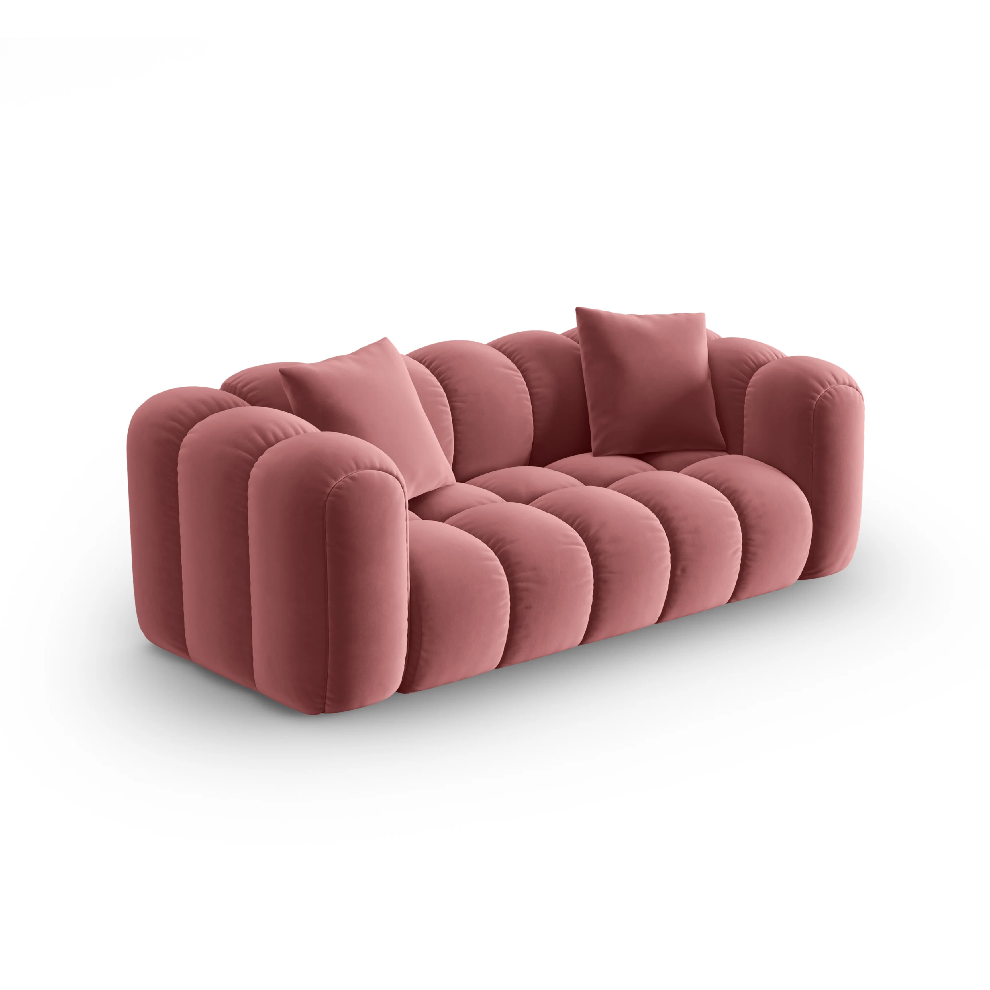 Sofa aksamitna 3-osobowa ASTRO różowy