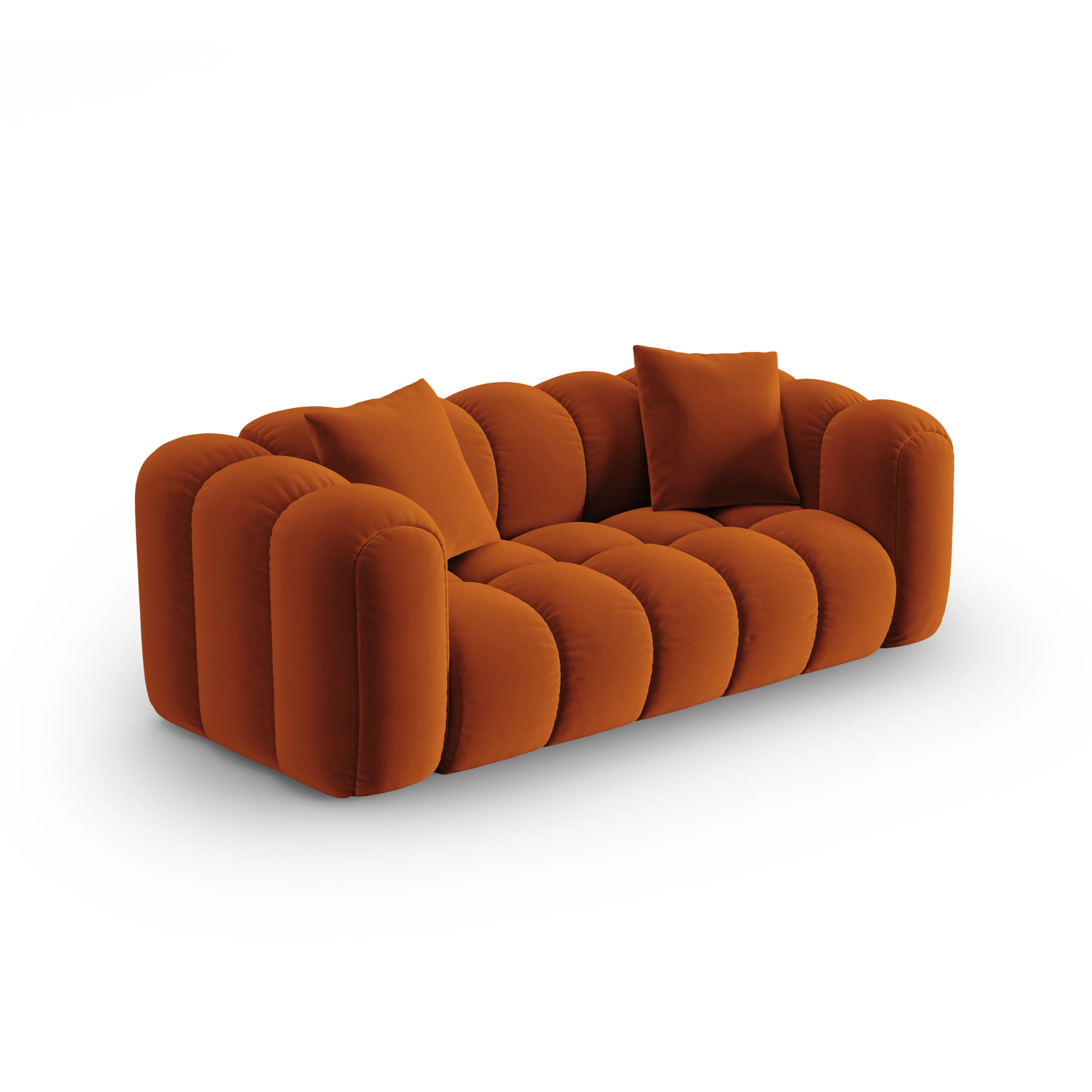 Sofa aksamitna 3-osobowa ASTRO rudy