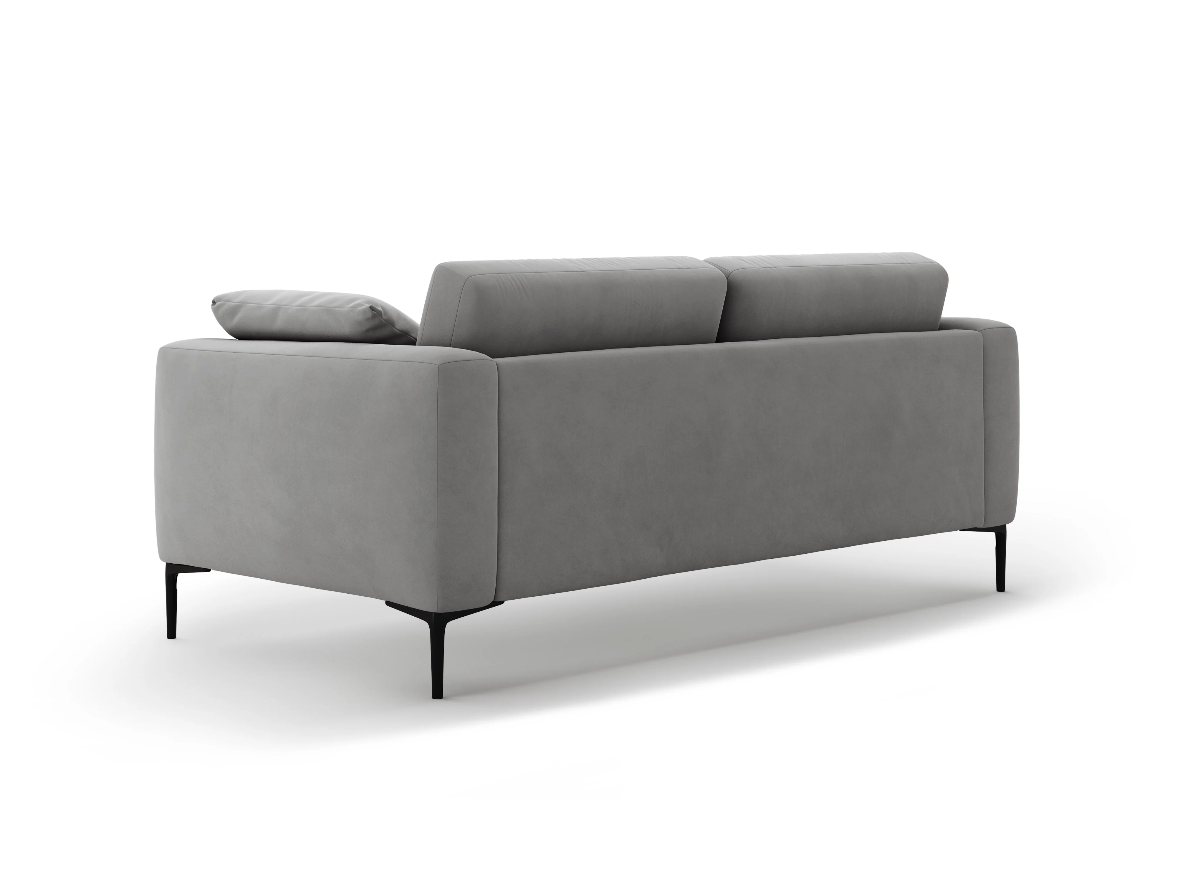 Sofa aksamitna 3-osobowa BEMY szary - Image 5