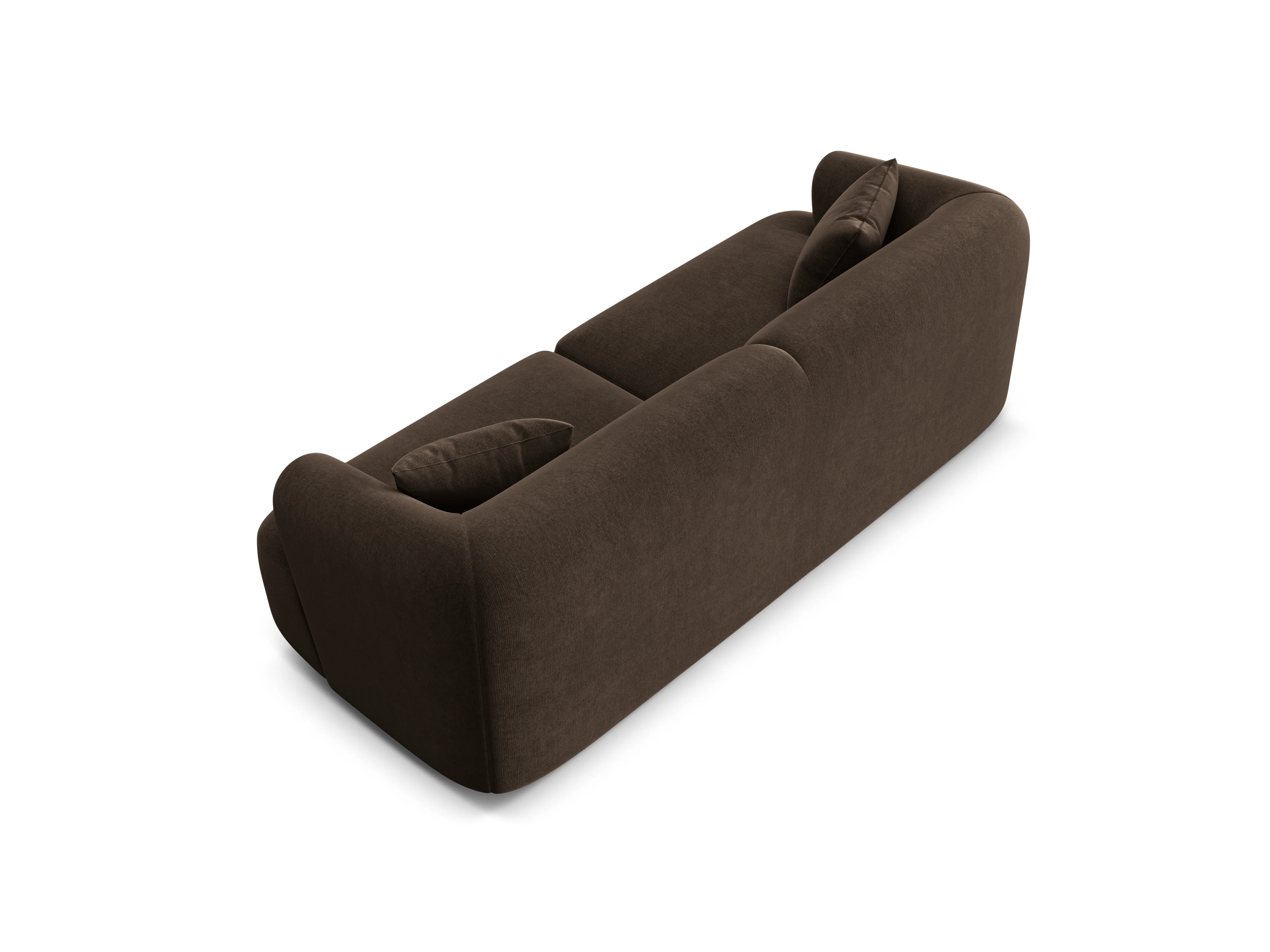 Sofa aksamitna 3-osobowa CAMPI czekoladowy - Image 5