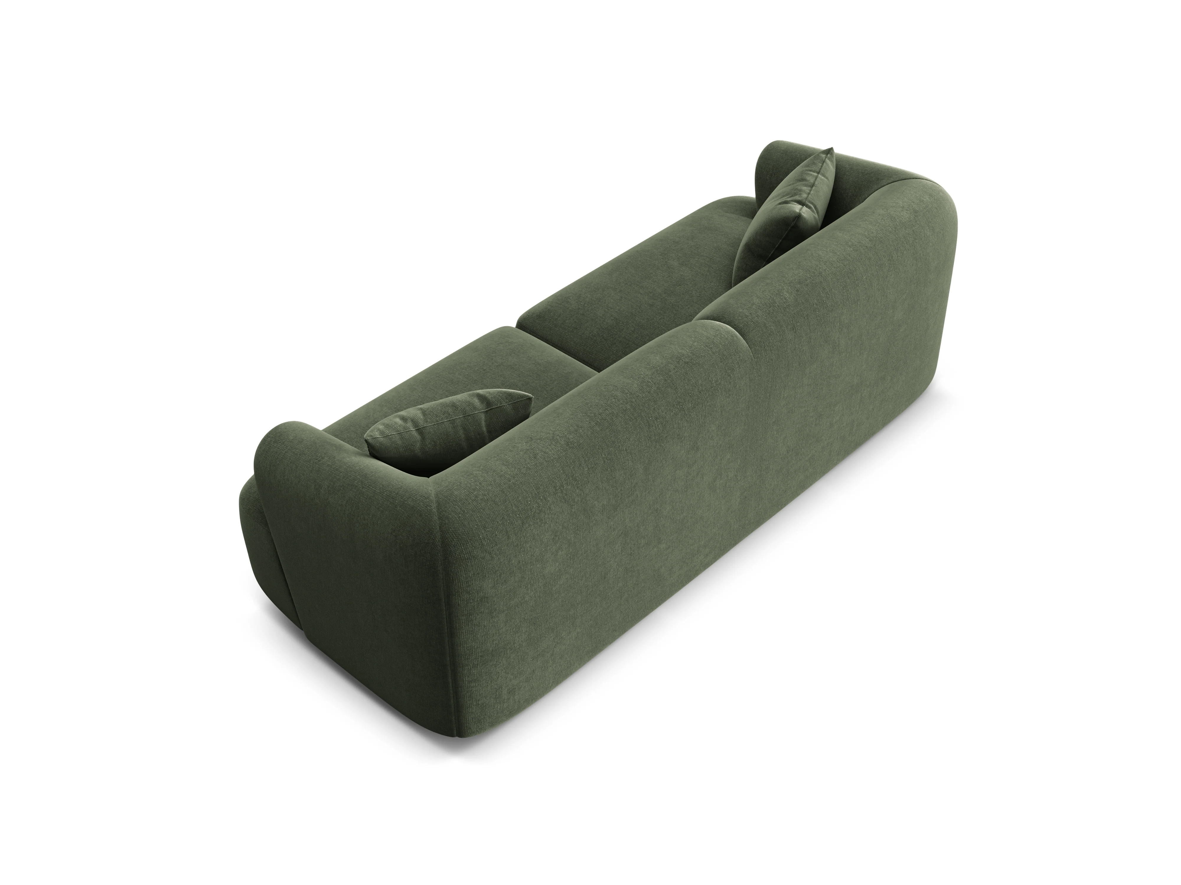Sofa aksamitna 3-osobowa CAMPI zielony - Image 5