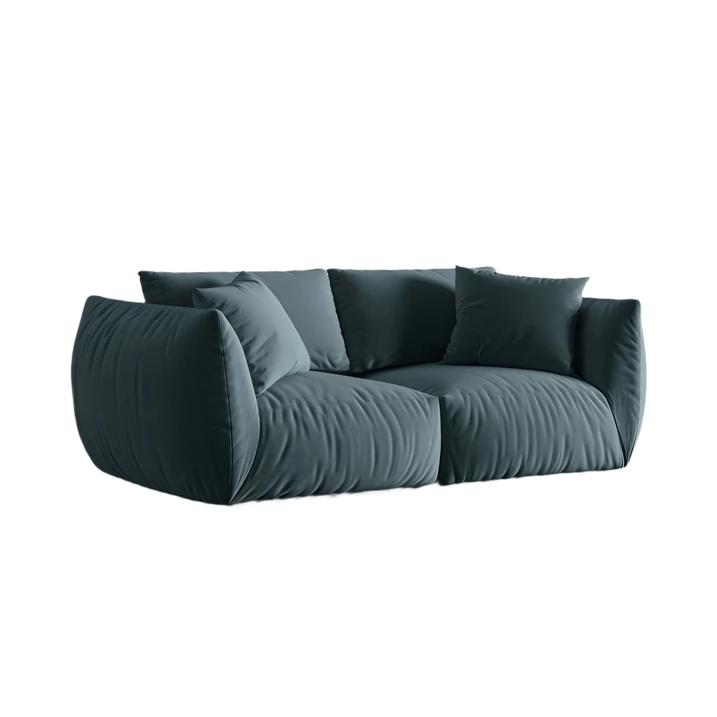 Sofa aksamitna 3-osobowa CHRIS jasnoniebieski