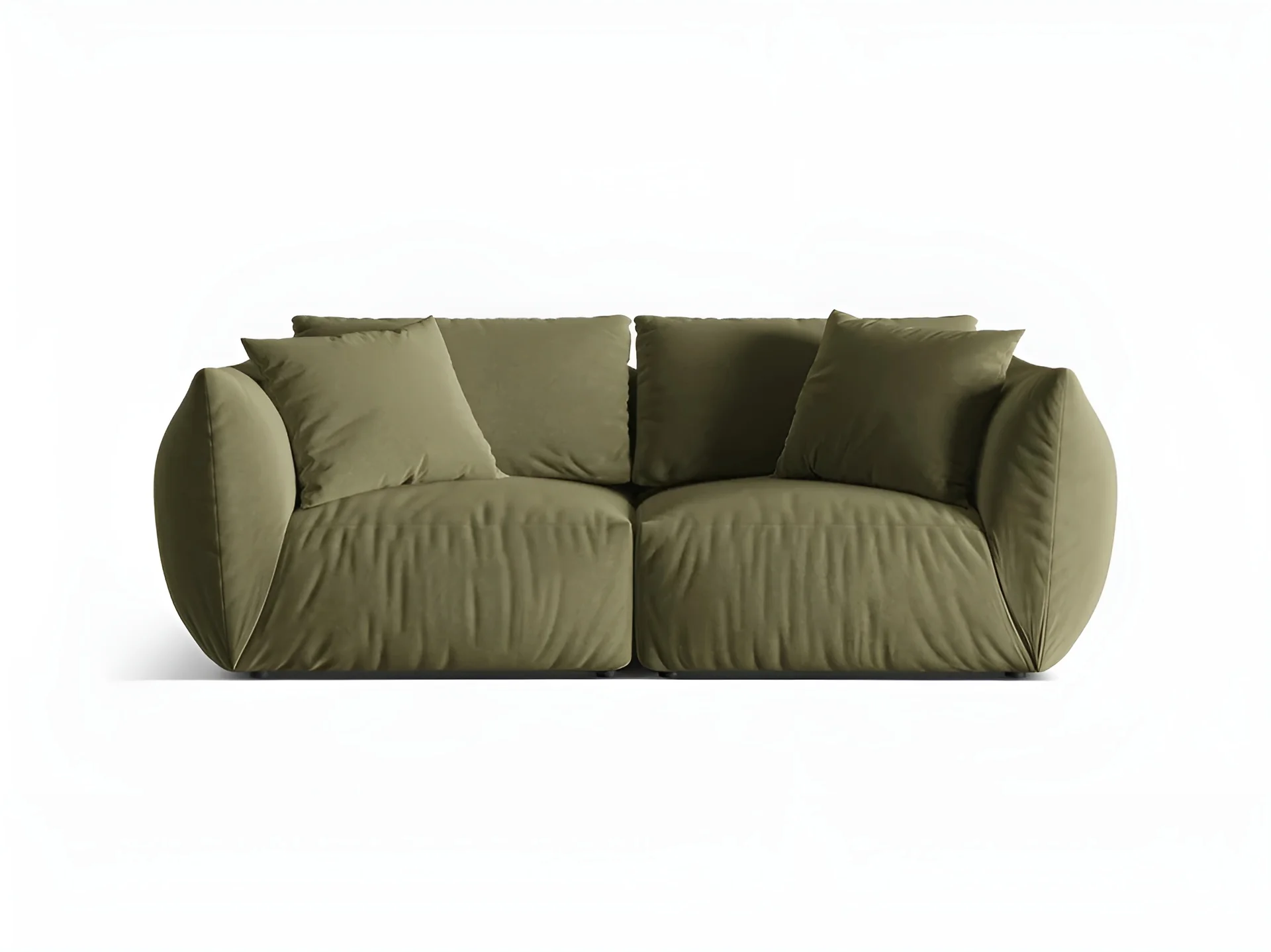 Sofa aksamitna 3-osobowa CHRIS jasnozielony - Image 3