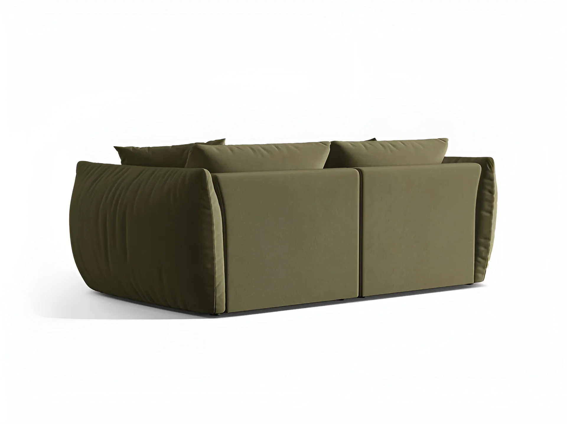 Sofa aksamitna 3-osobowa CHRIS jasnozielony - Image 4