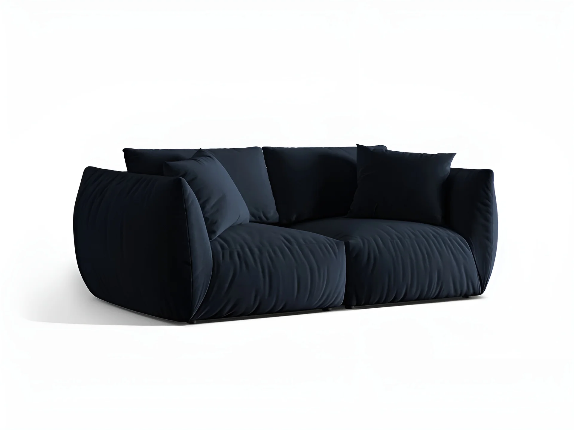 Sofa aksamitna 3-osobowa CHRIS granat królewski - Image 5