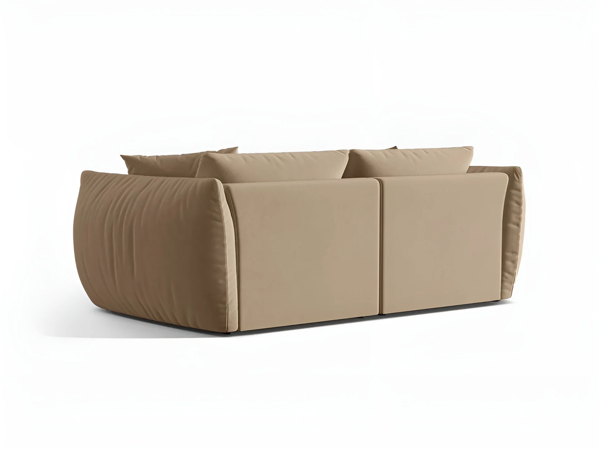 Sofa aksamitna 3-osobowa CHRIS piaskowy - Image 4