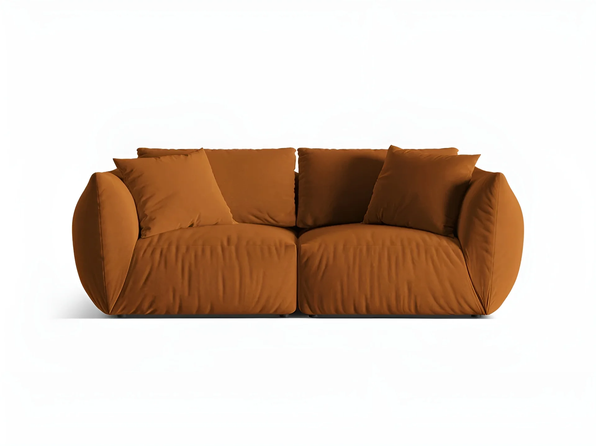 Sofa aksamitna 3-osobowa CHRIS terracotta - Image 3