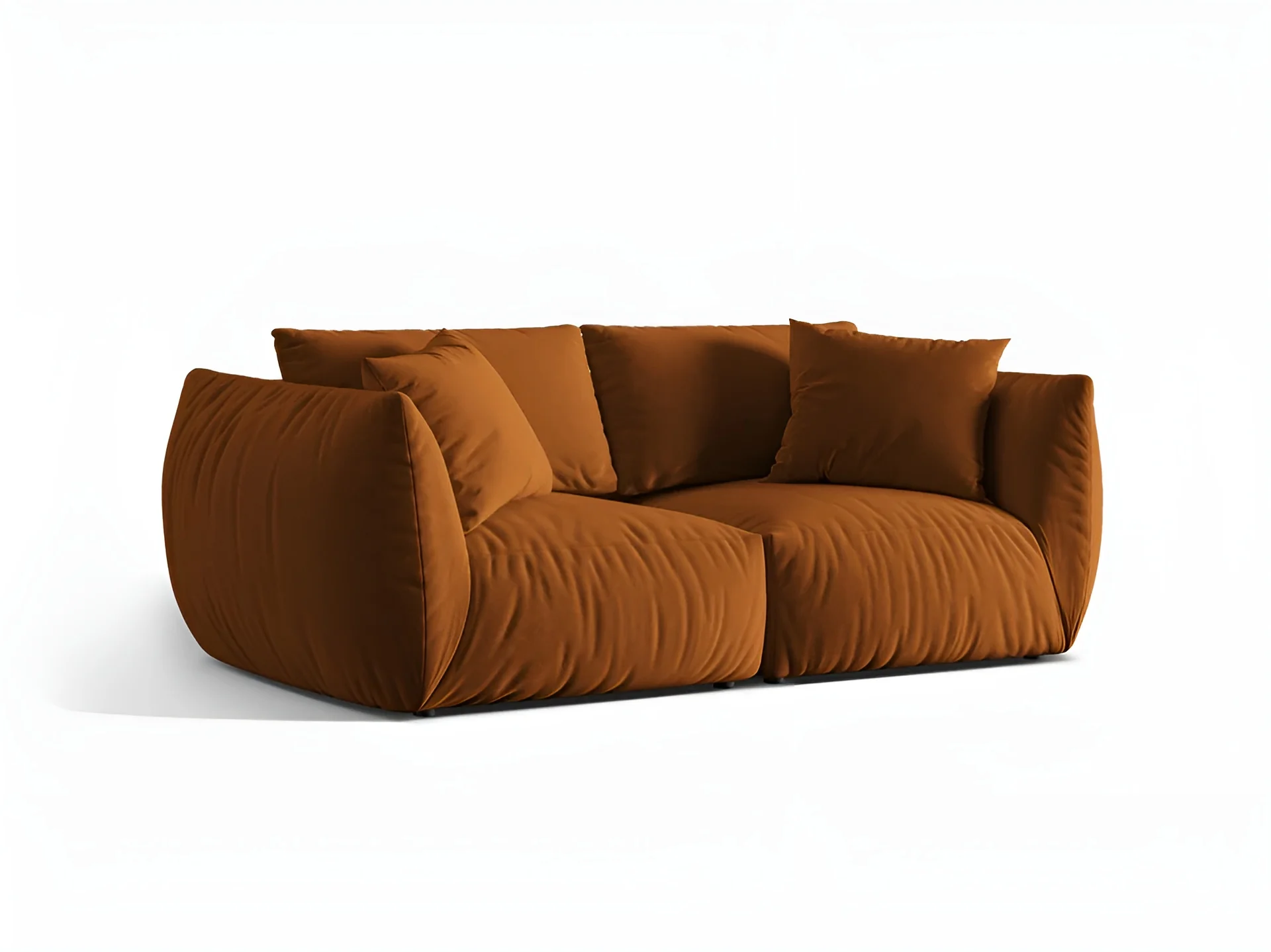 Sofa aksamitna 3-osobowa CHRIS terracotta - Image 5