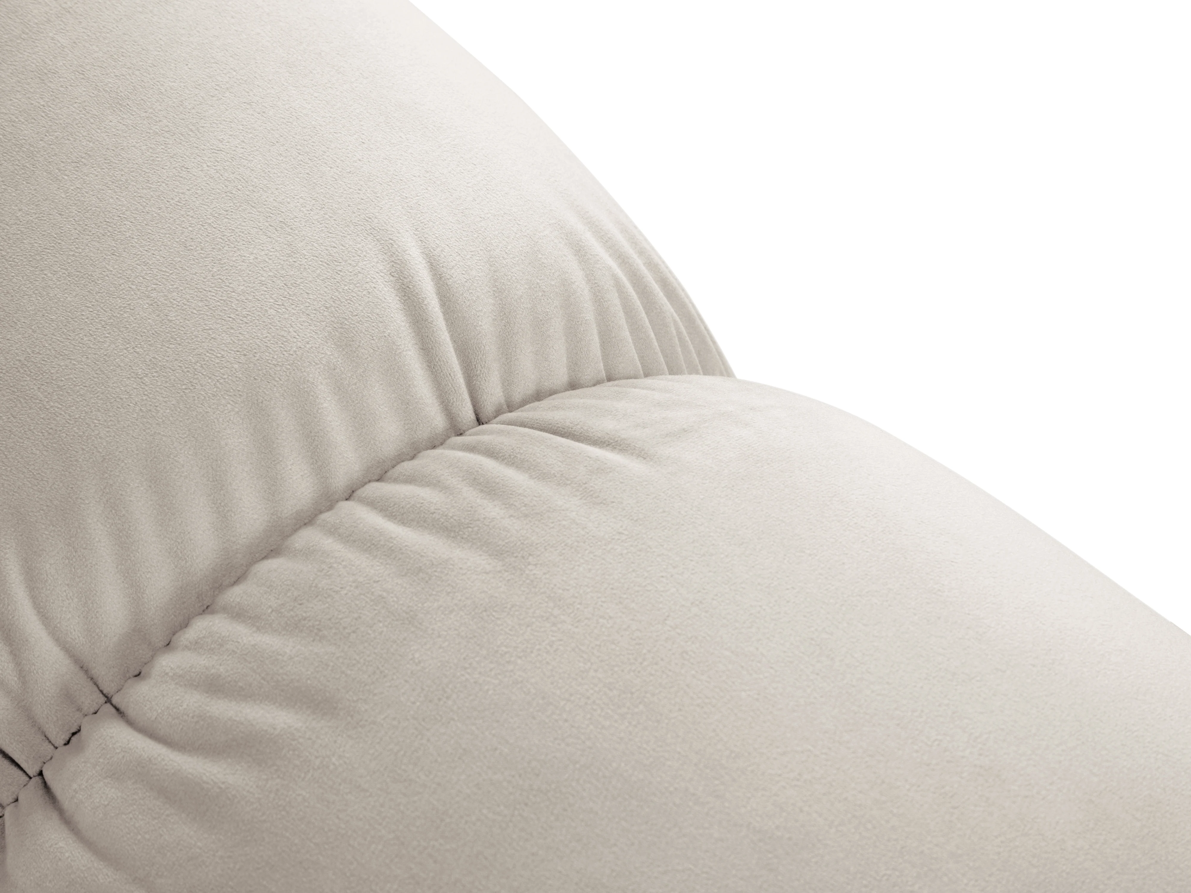 Sofa aksamitna 3-osobowa CORTINA beżowy - Image 5