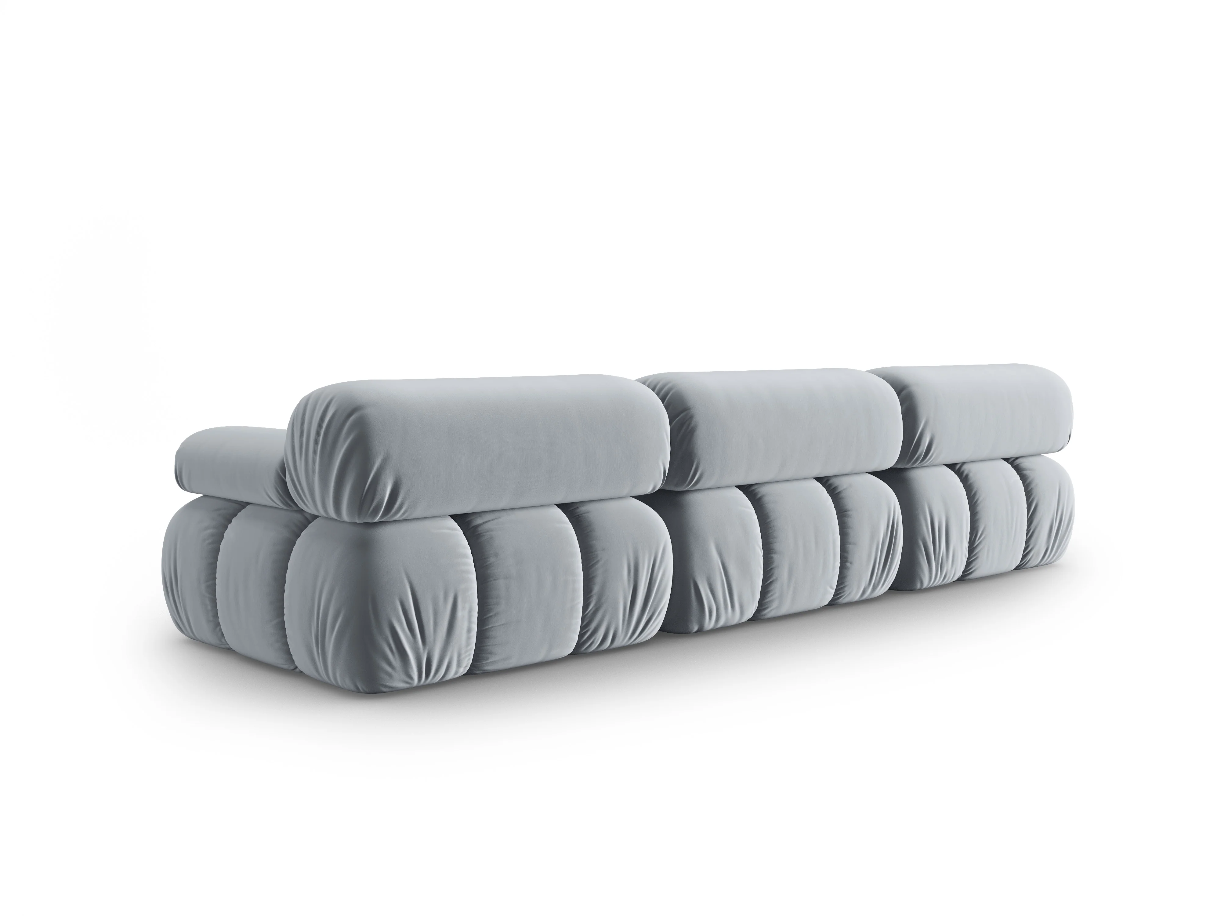 Sofa aksamitna 3-osobowa CORTINA błękitny - Image 3