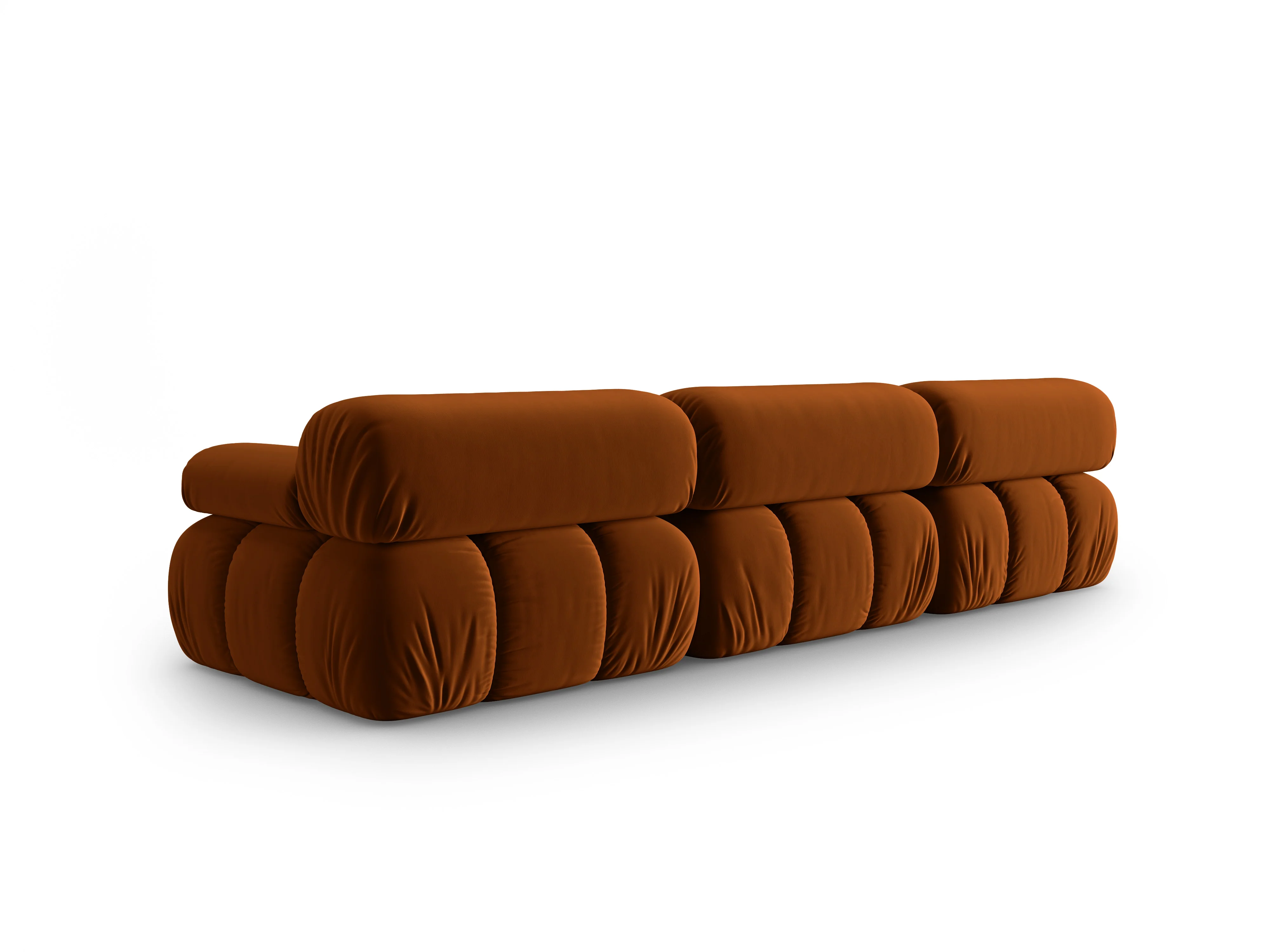 Sofa aksamitna 3-osobowa CORTINA ceglany - Image 3