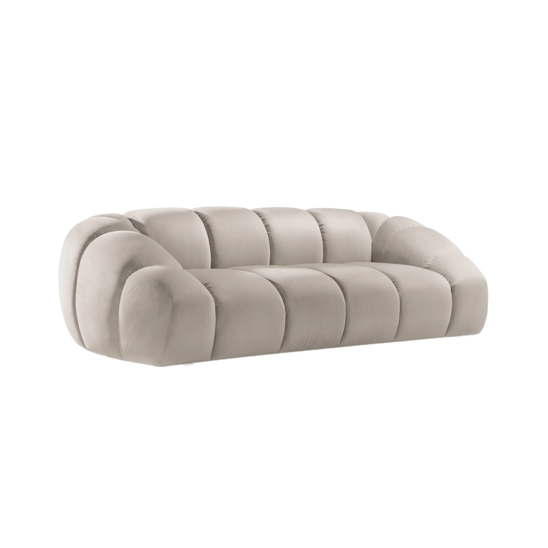 Sofa aksamitna 3-osobowa DIANA beżowy