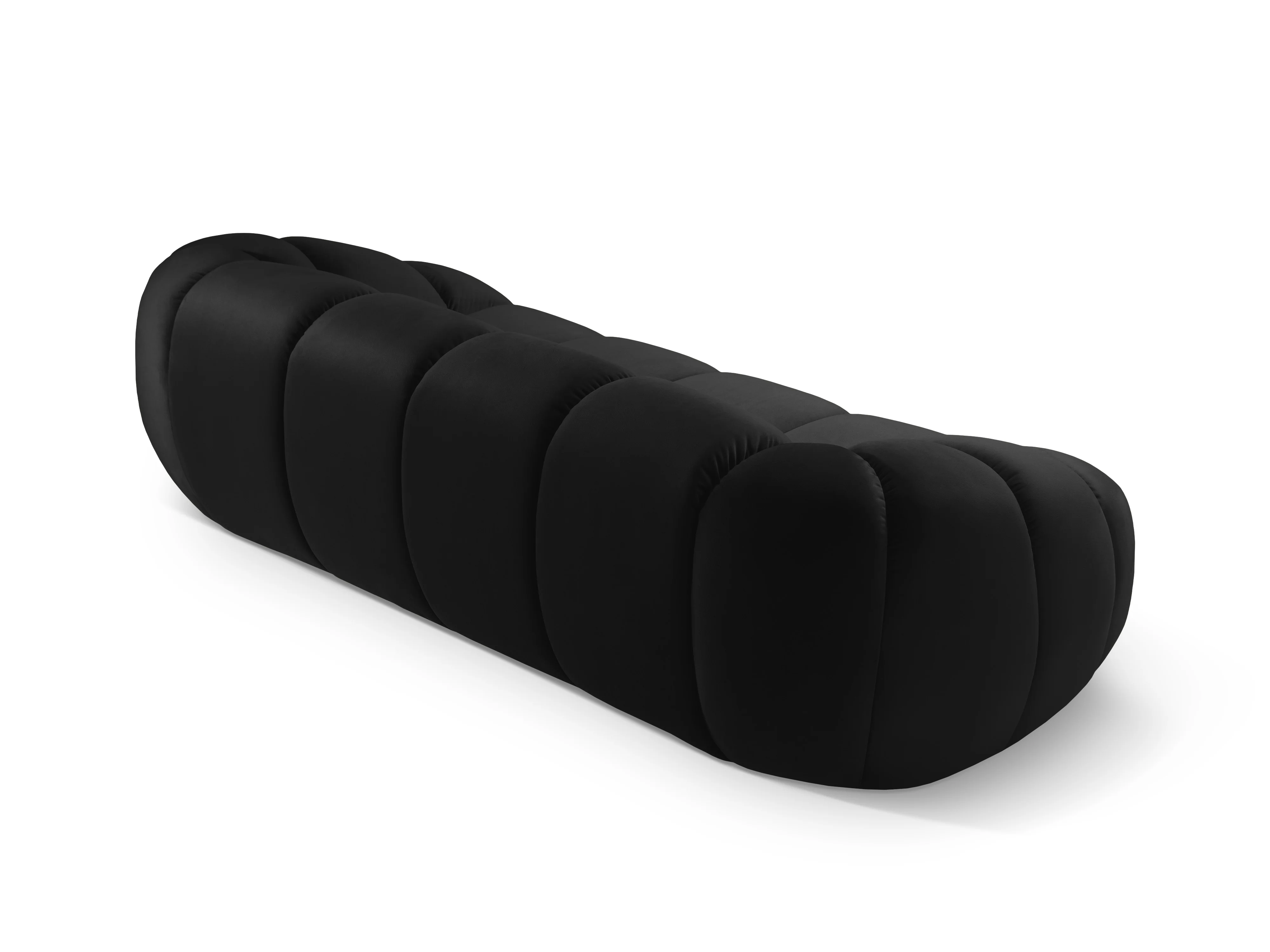 Sofa aksamitna 3-osobowa DIANA czarny - Image 4