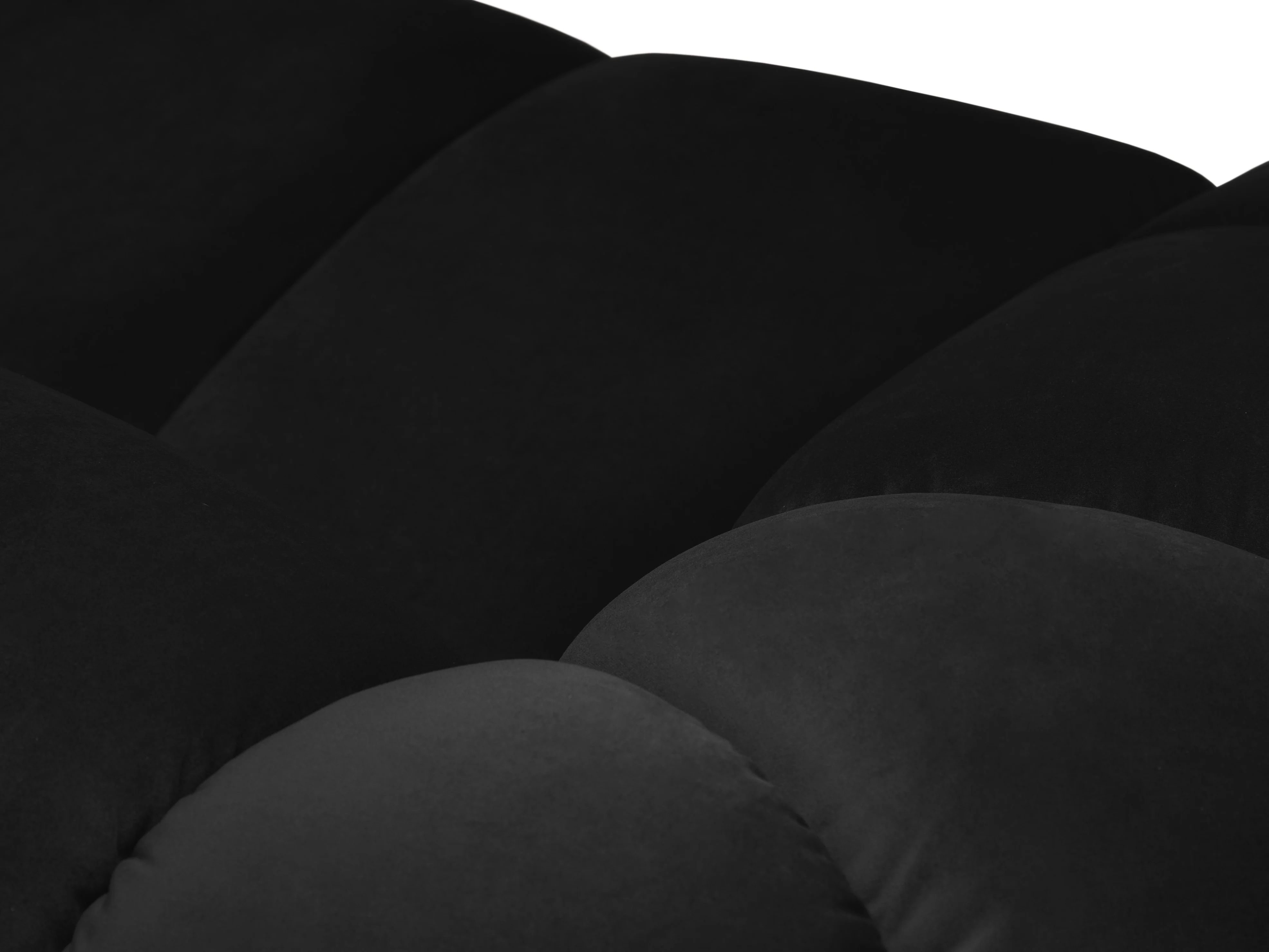 Sofa aksamitna 3-osobowa DIANA czarny - Image 5