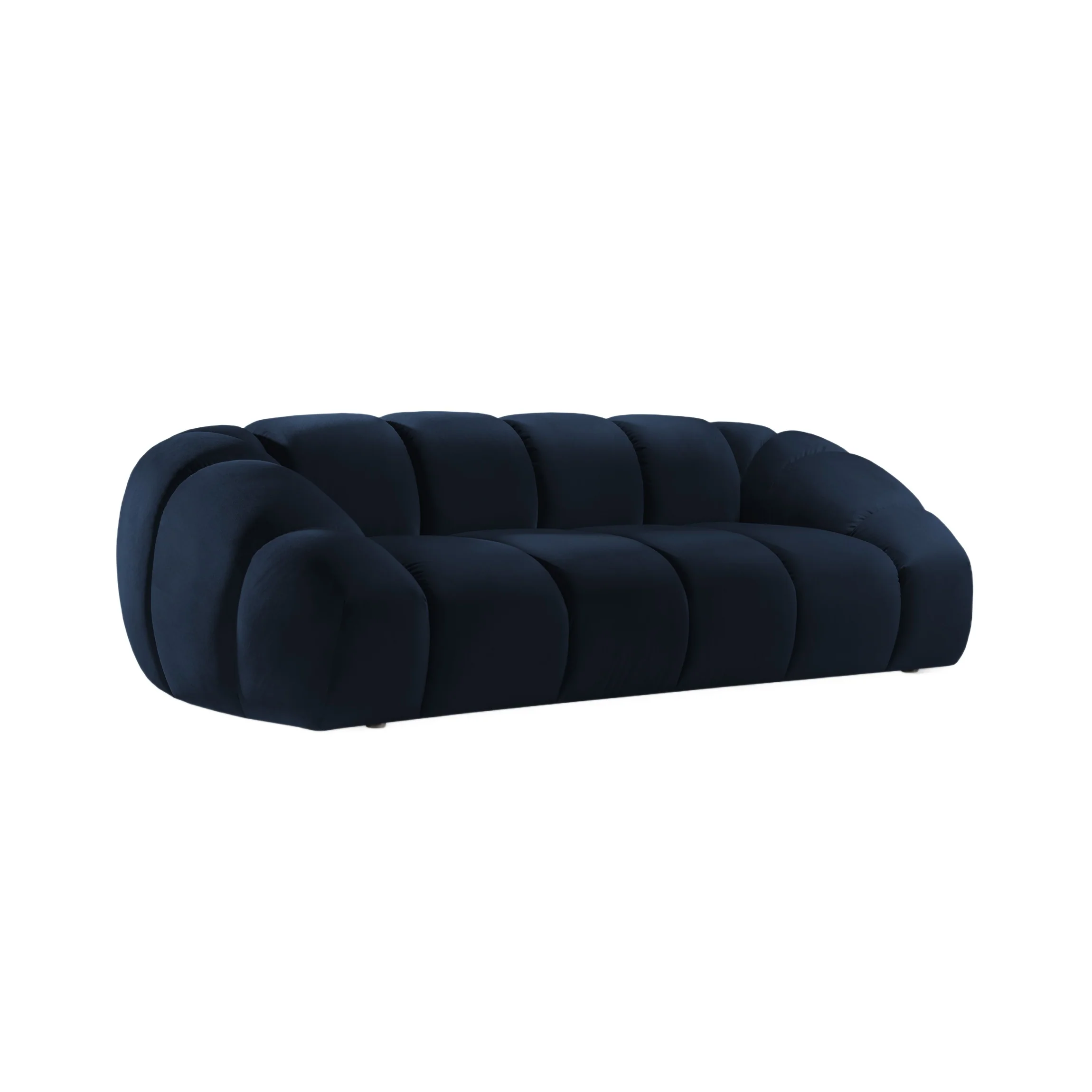 Sofa aksamitna 3-osobowa DIANA granat królewski