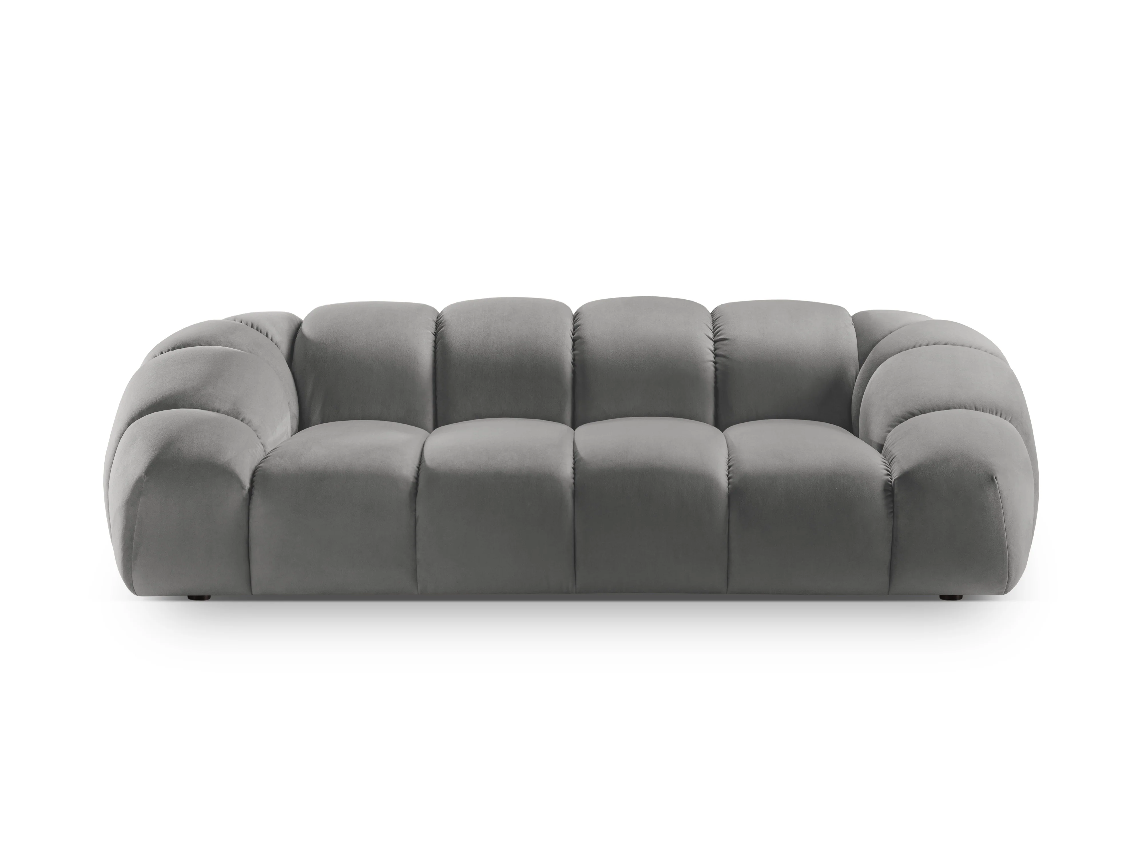 Sofa aksamitna 3-osobowa DIANA szary - Image 3