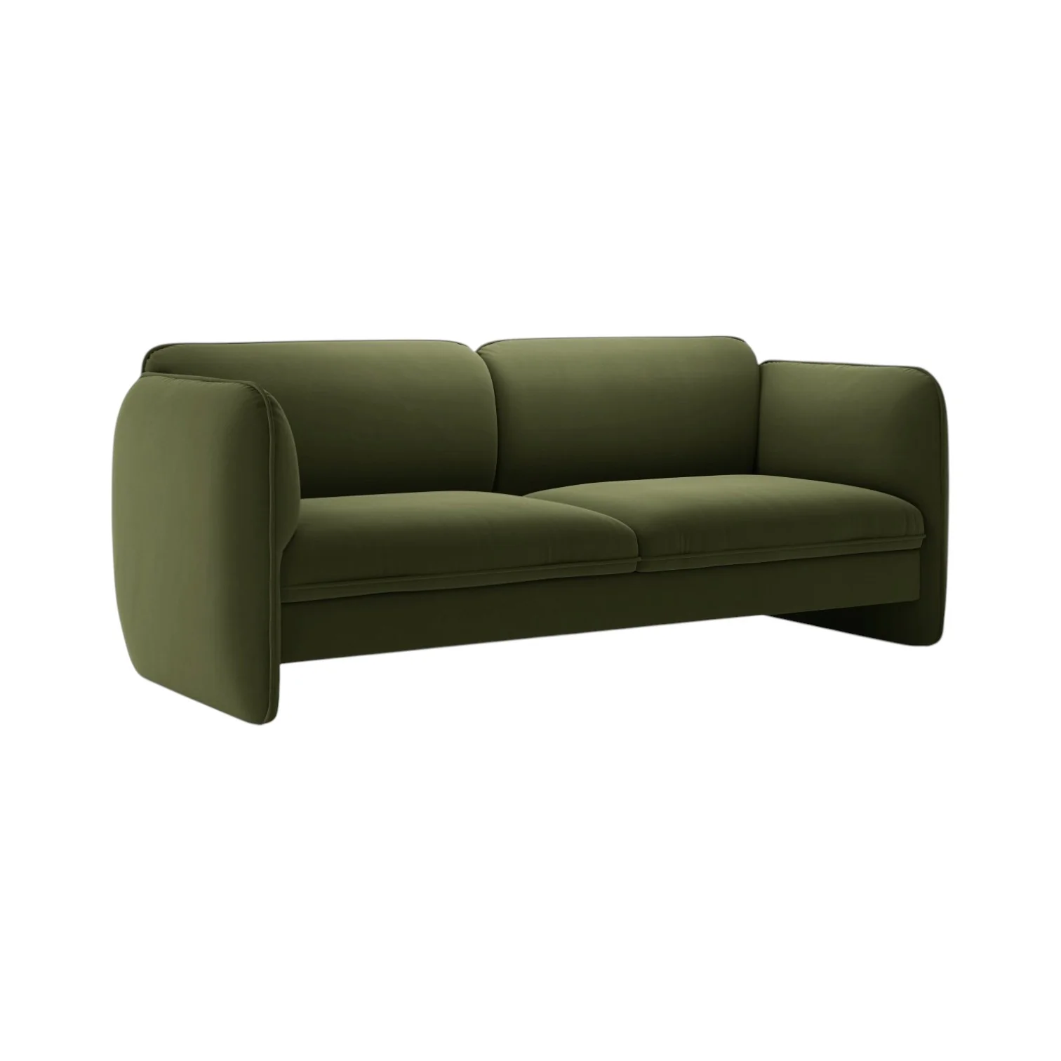 Sofa aksamitna 3-osobowa GEORGIA zielony
