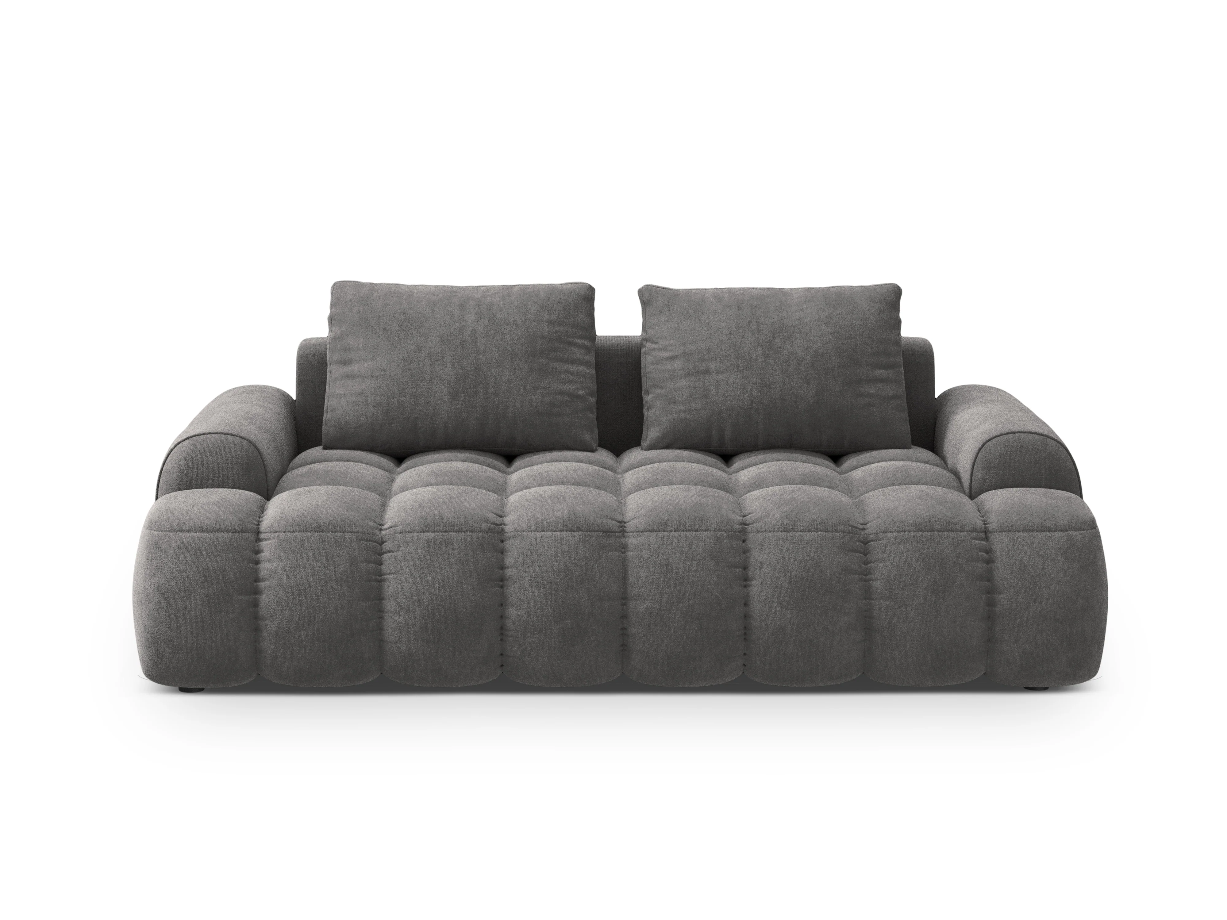 Sofa aksamitna 3-osobowa LINZ ciemnoszary - Image 4