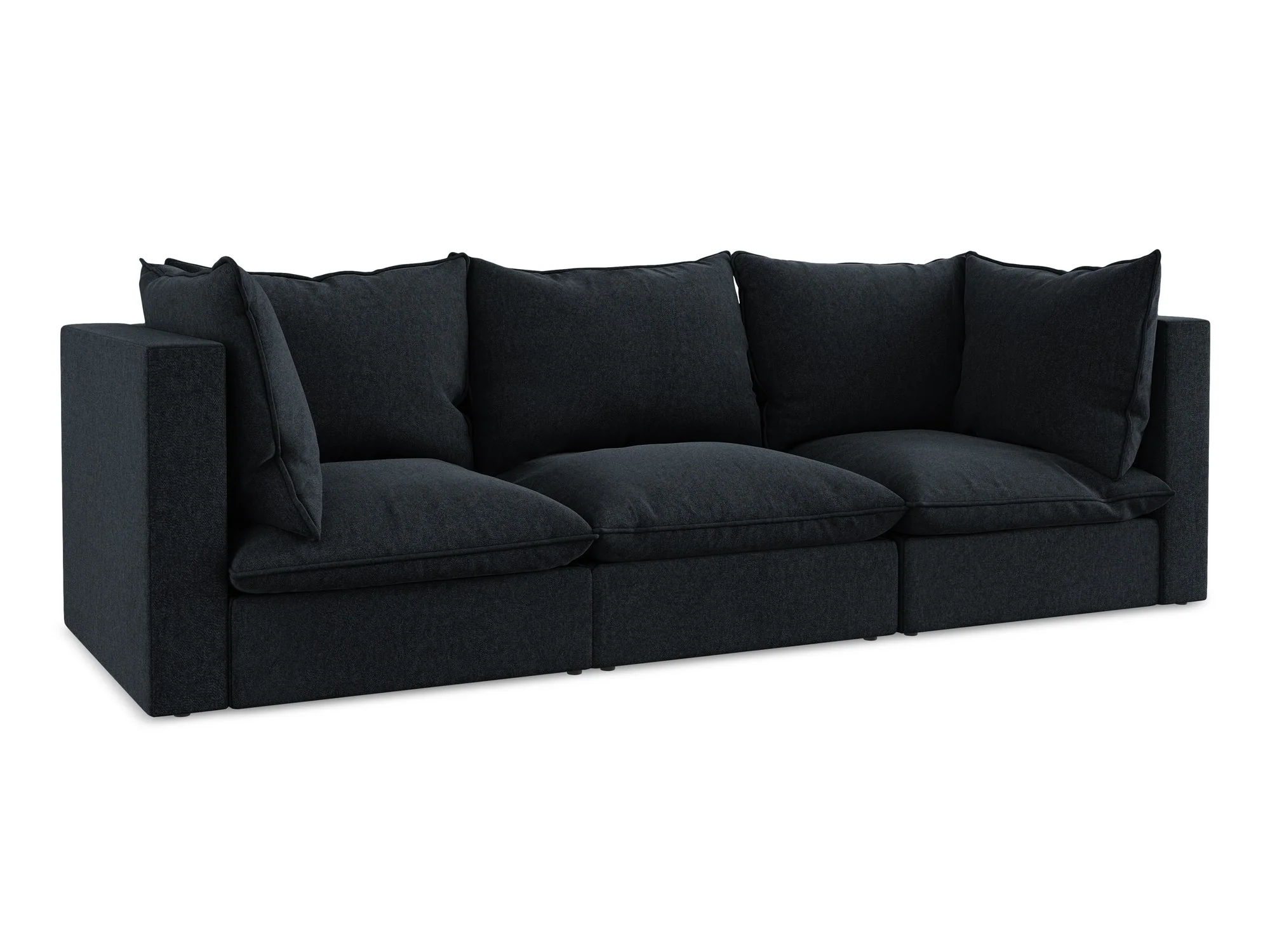 Sofa aksamitna 3-osobowa MANAO granat królewski