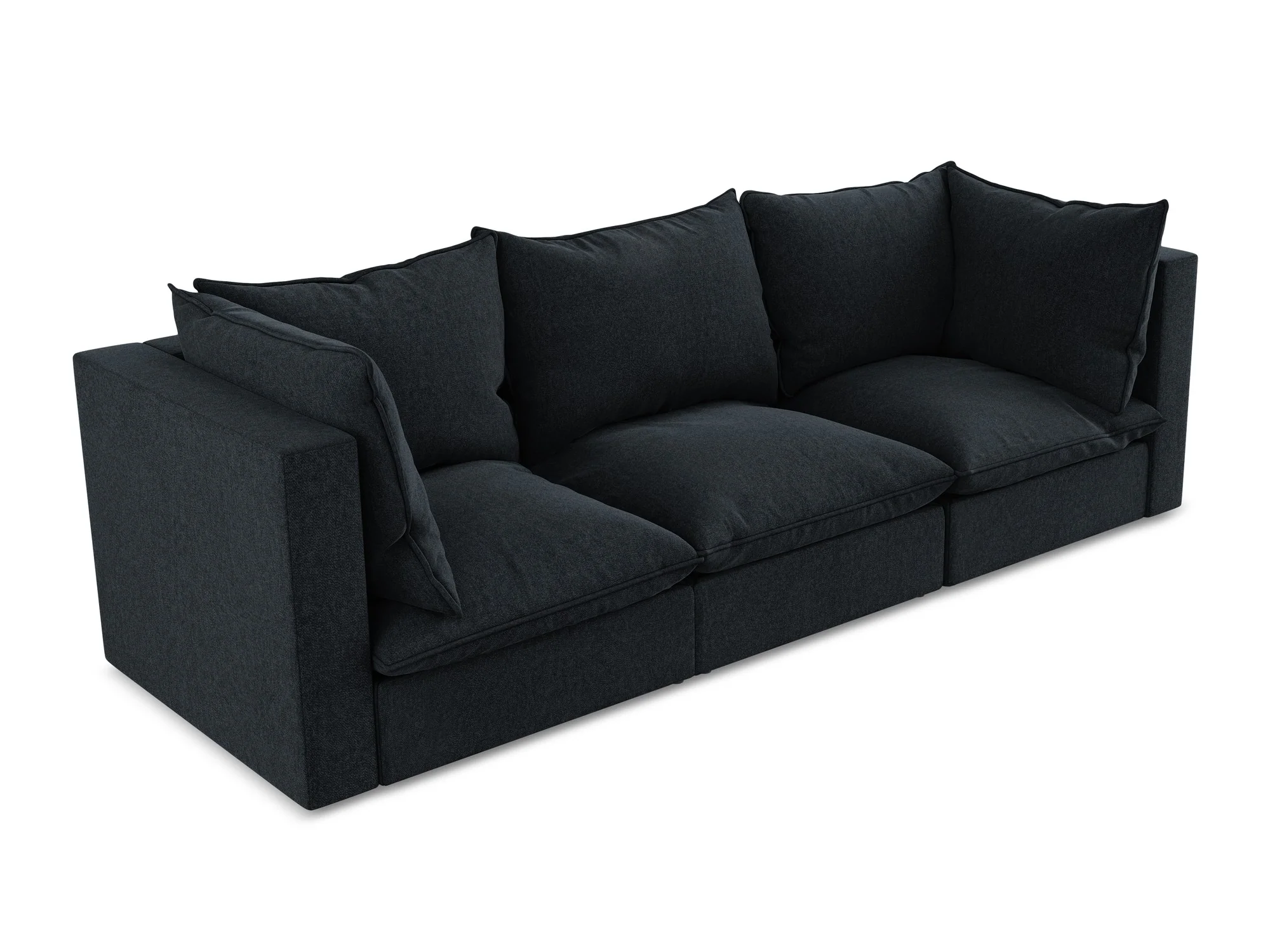 Sofa aksamitna 3-osobowa MANAO granat królewski - Image 4