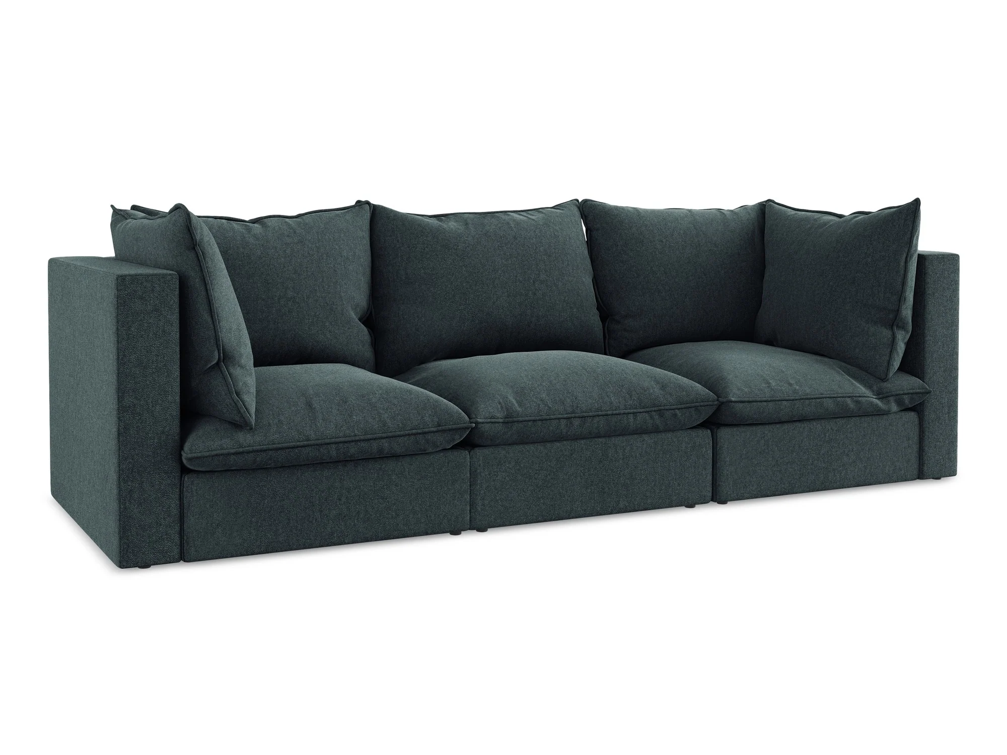 Sofa aksamitna 3-osobowa MANAO morski