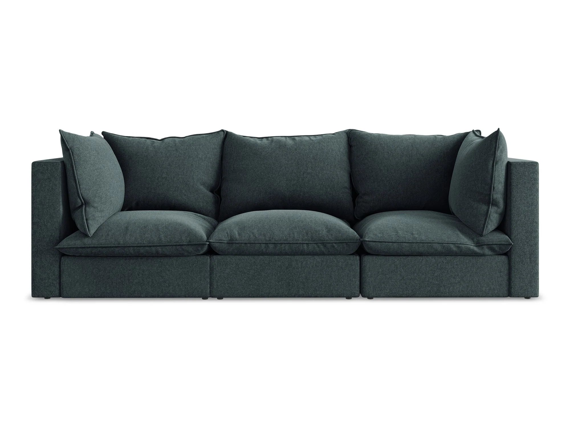 Sofa aksamitna 3-osobowa MANAO morski - Image 3