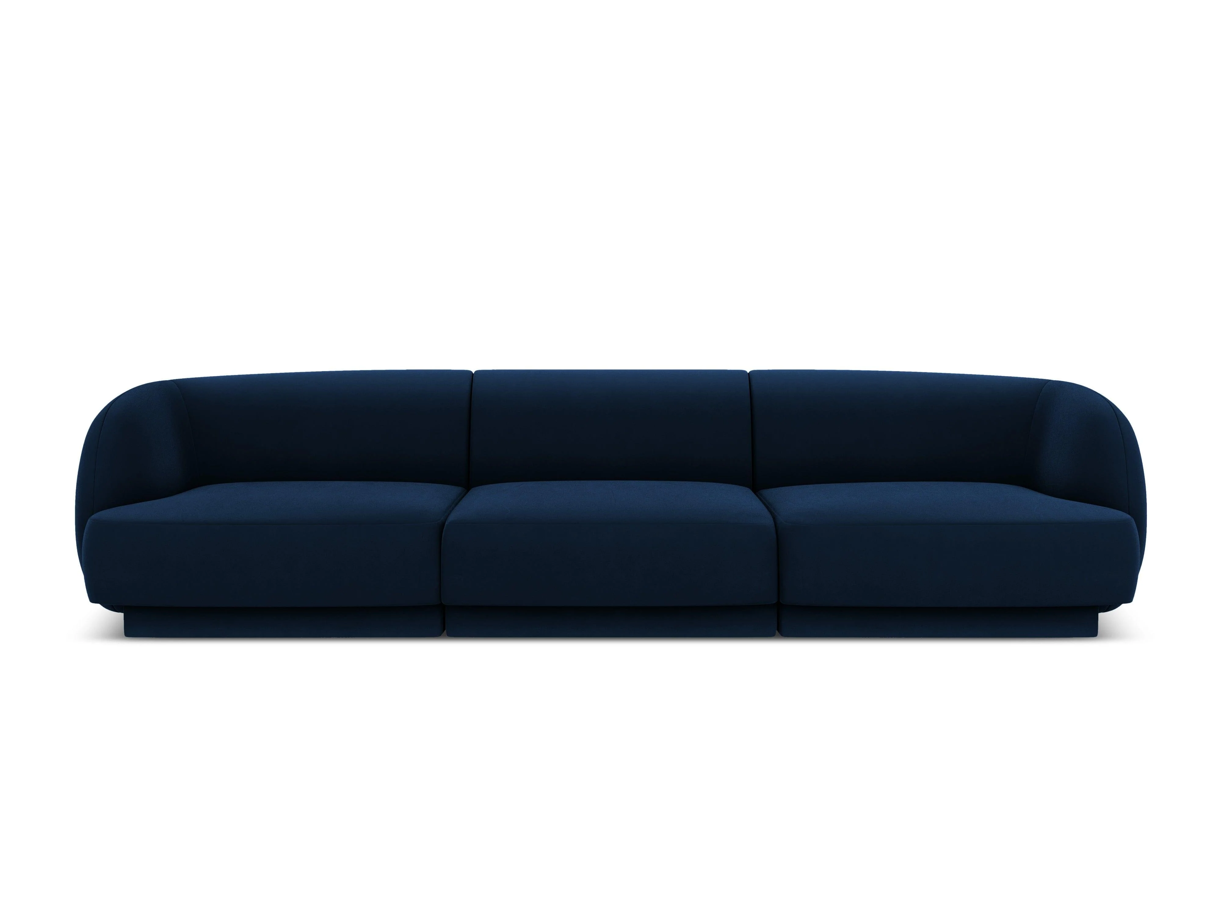 Sofa aksamitna 3-osobowa MILEY granat królewski - Image 4