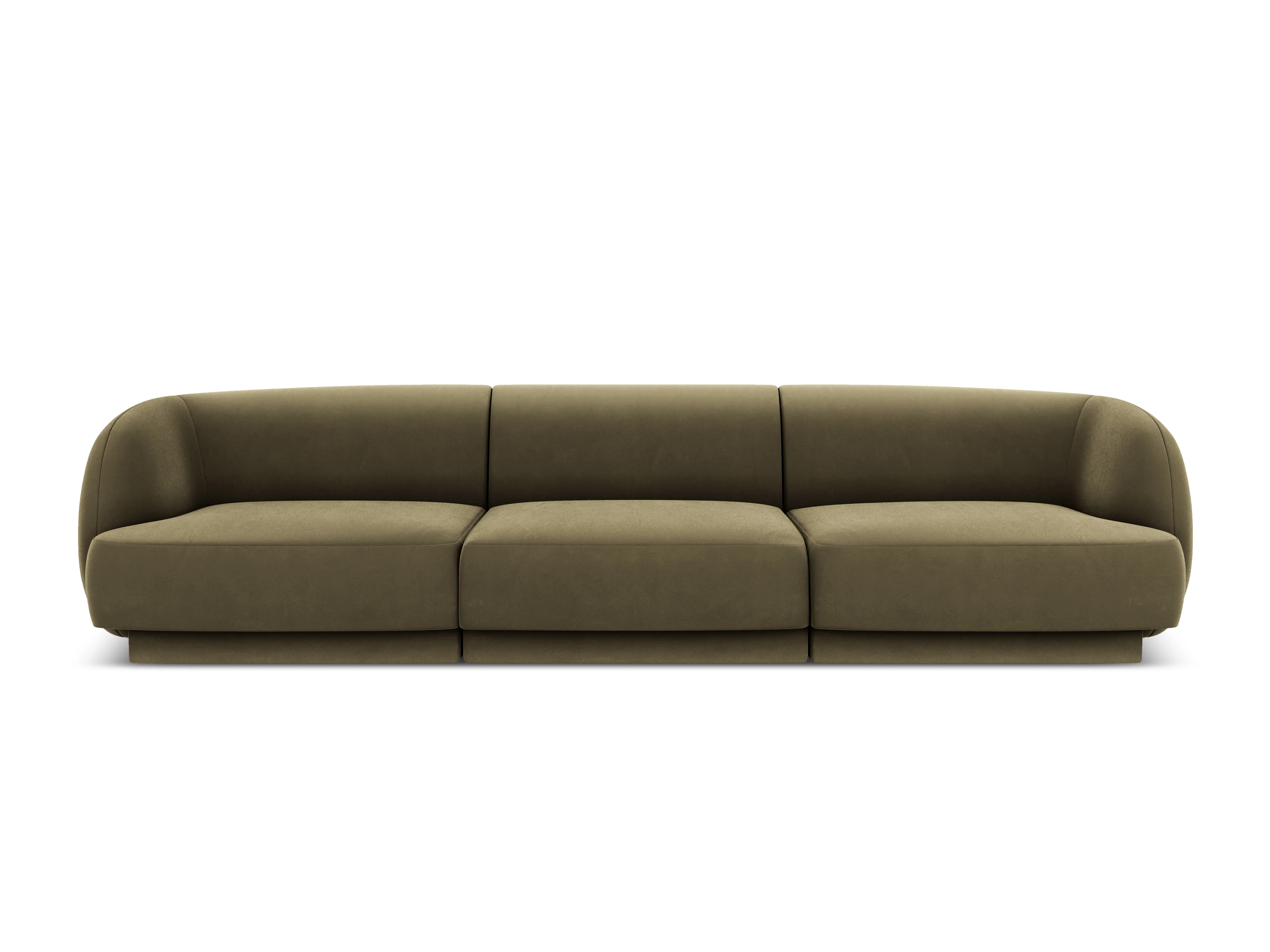 Sofa aksamitna 3-osobowa MILEY zielony - Image 3