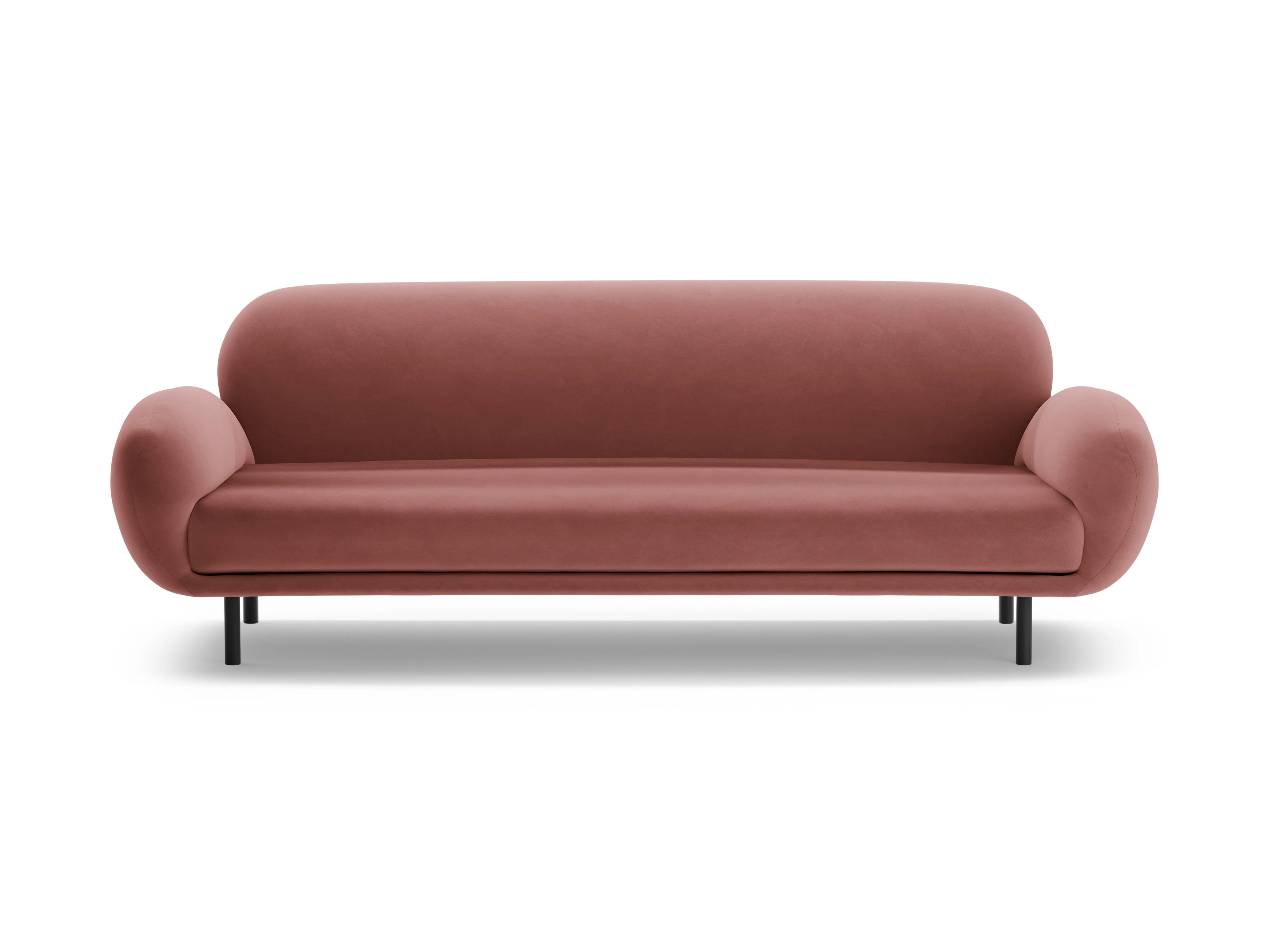Sofa aksamitna 3-osobowa POPPY brudny róż - Image 3