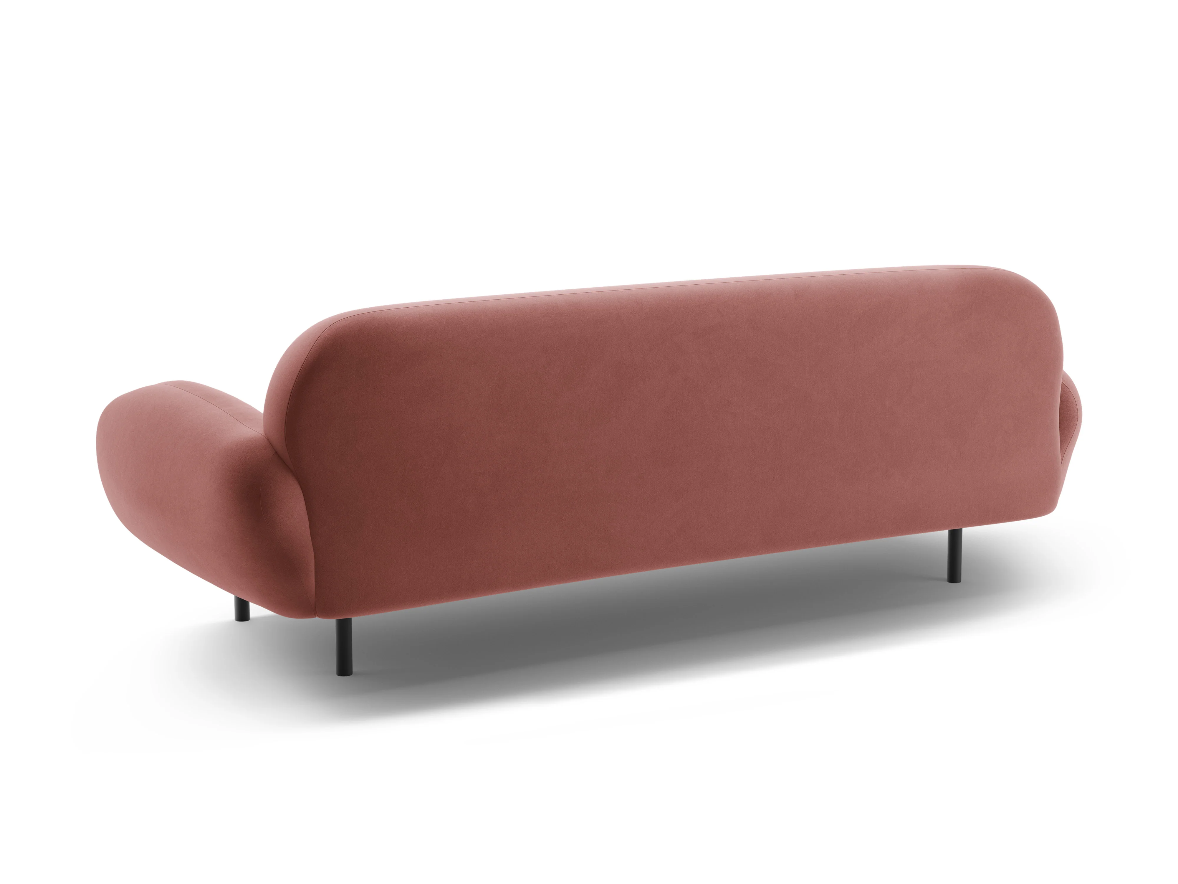 Sofa aksamitna 3-osobowa POPPY brudny róż - Image 4