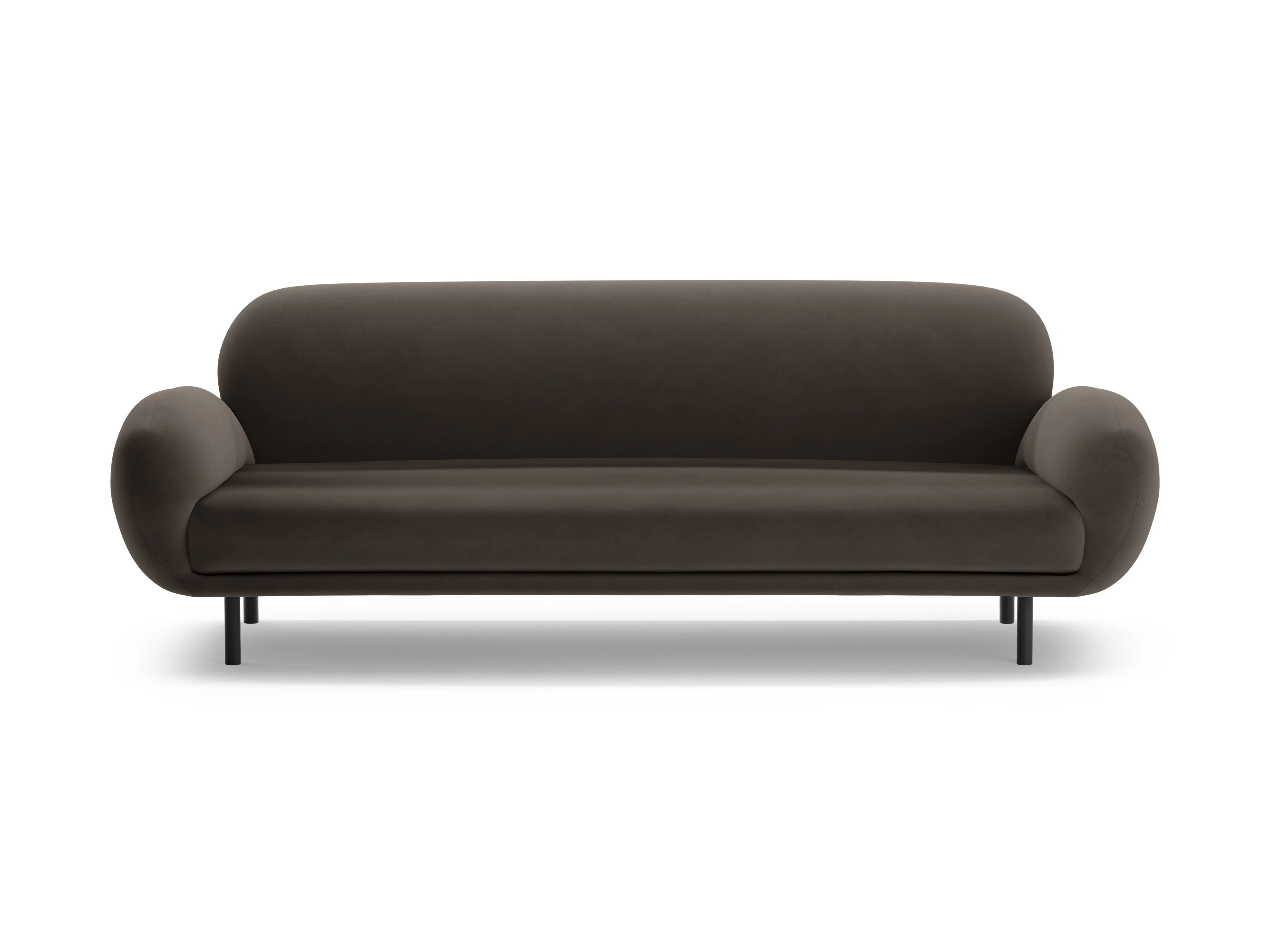 Sofa aksamitna 3-osobowa POPPY hebanowy - Image 3