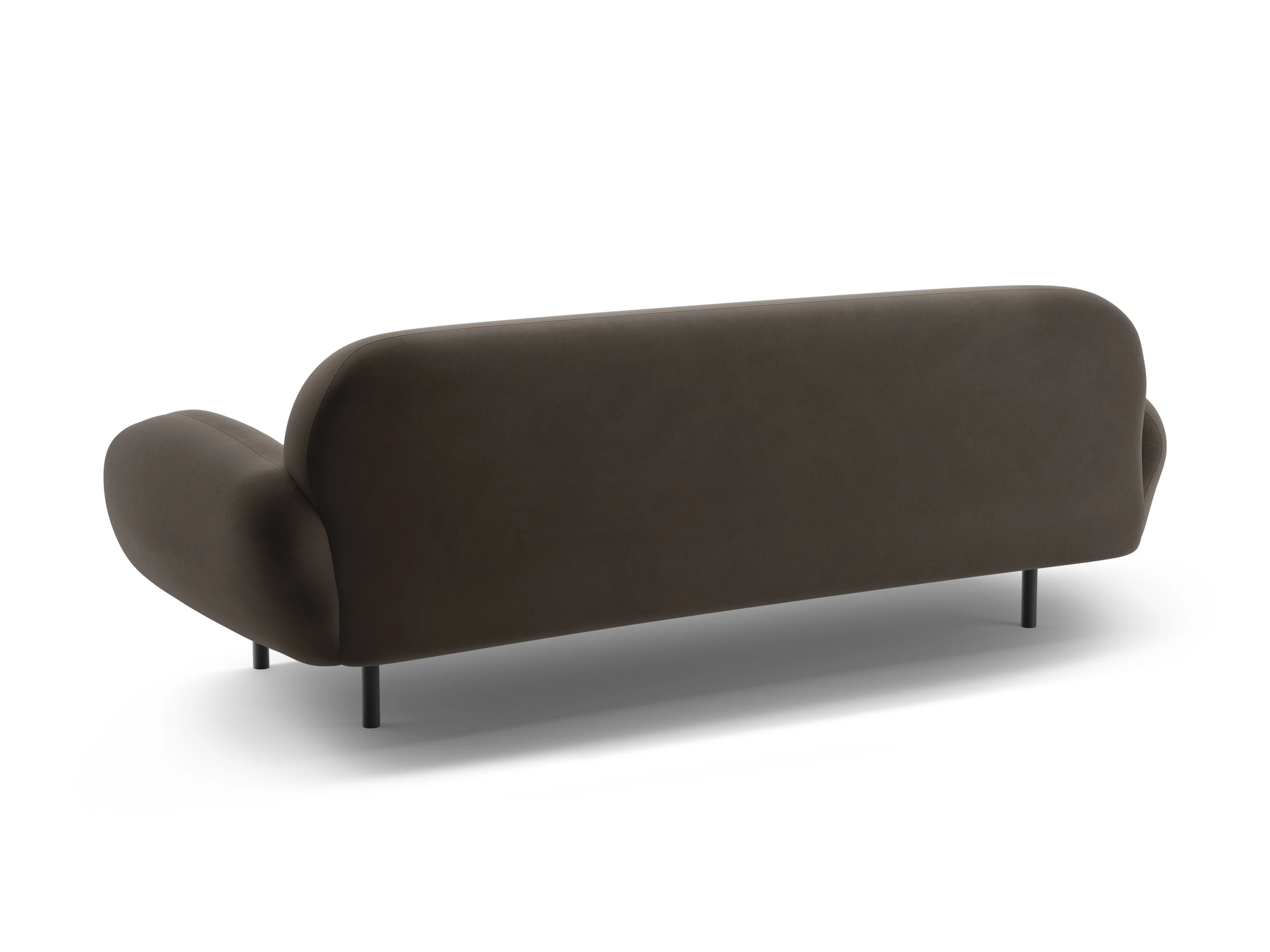 Sofa aksamitna 3-osobowa POPPY hebanowy - Image 4