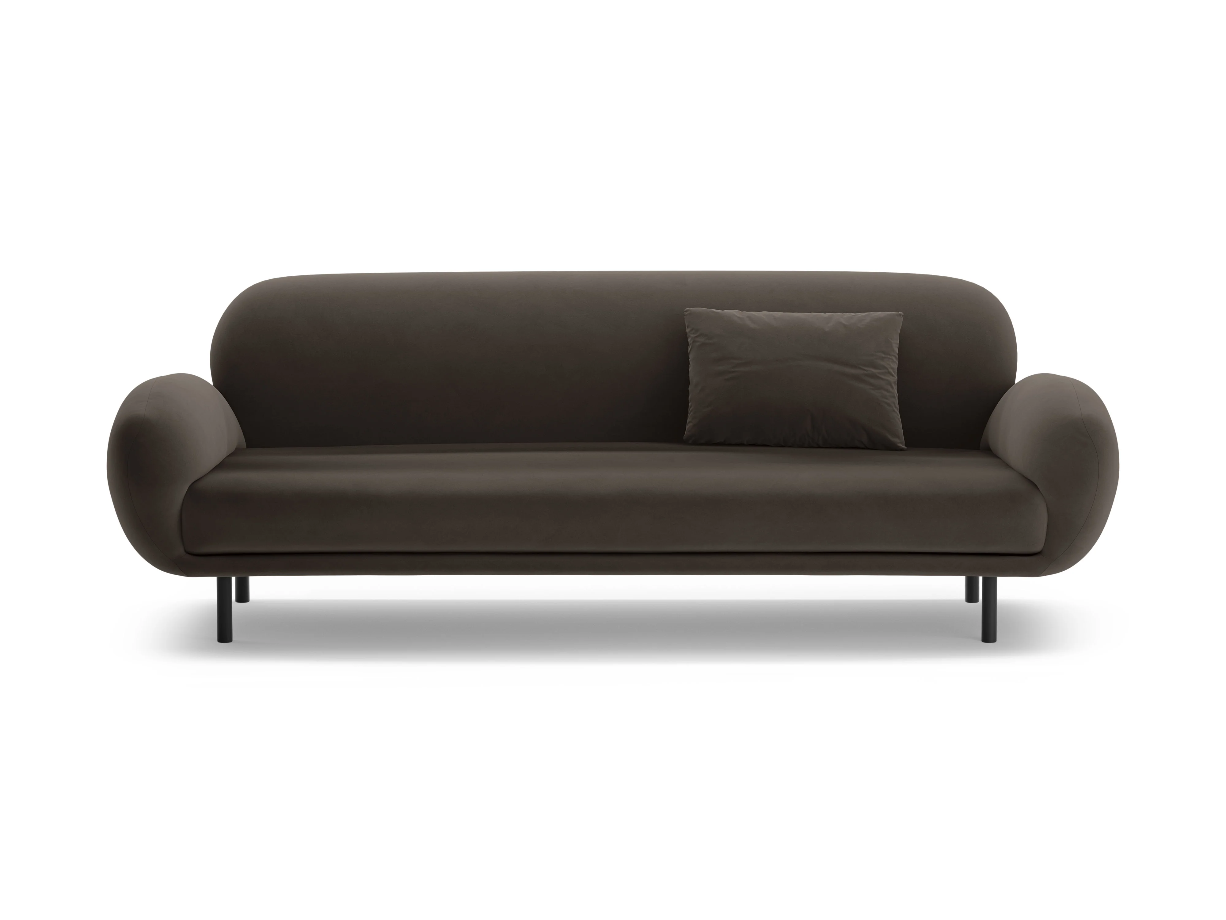 Sofa aksamitna 3-osobowa POPPY hebanowy - Image 5