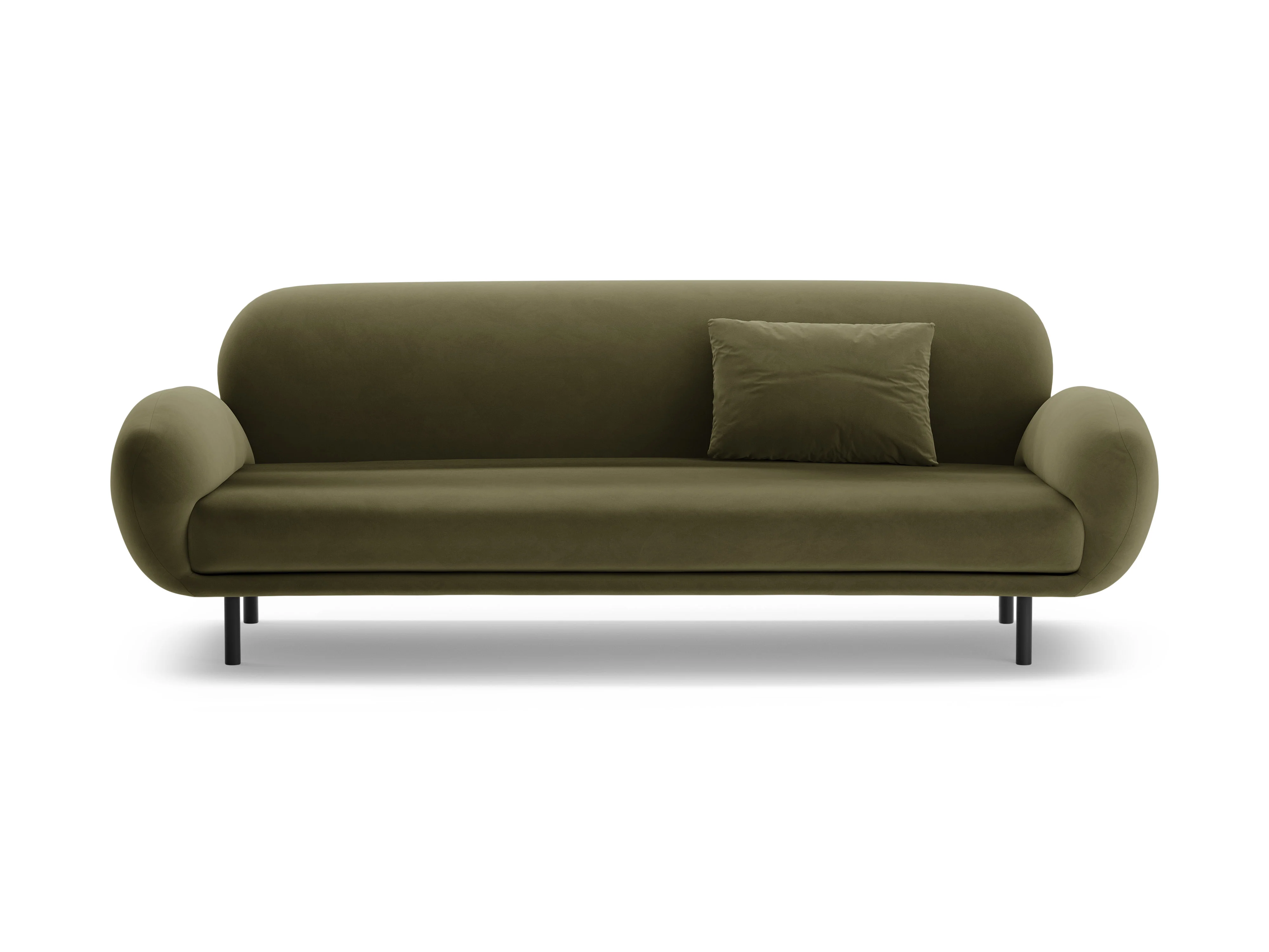 Sofa aksamitna 3-osobowa POPPY zielony - Image 5
