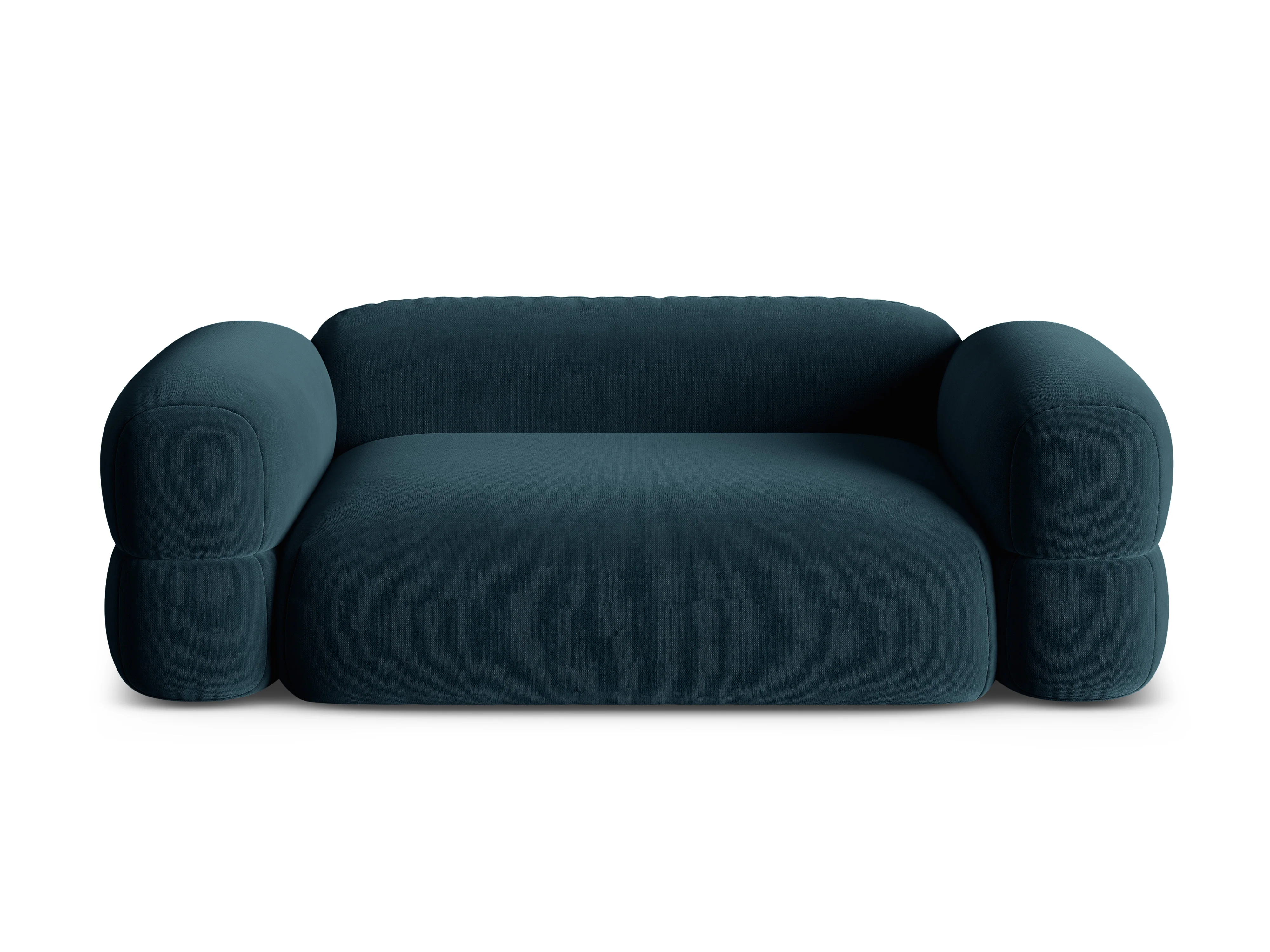 Sofa aksamitna 3-osobowa ROGER niebieski petrol - Image 3