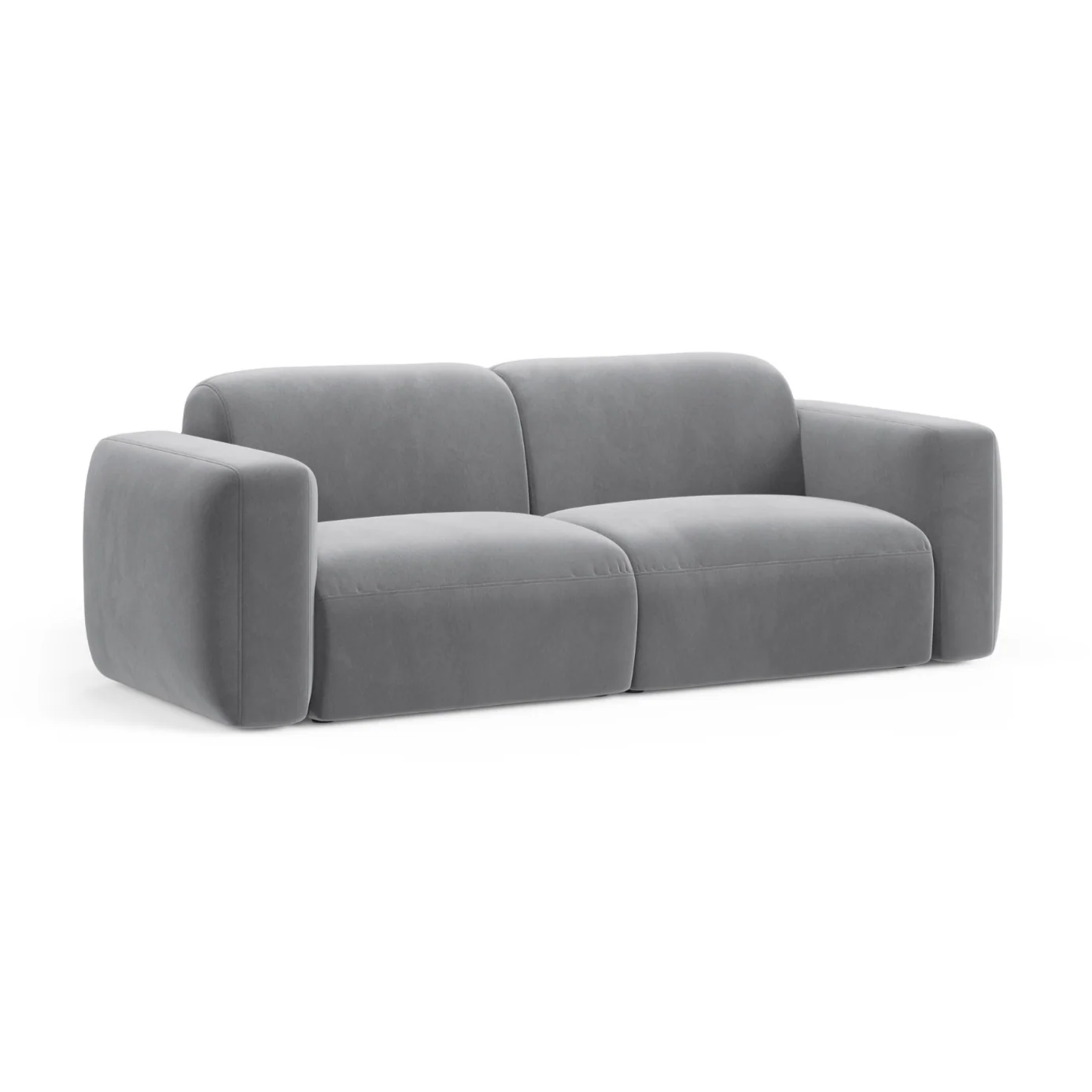 Sofa aksamitna 3-osobowa STRINO szary