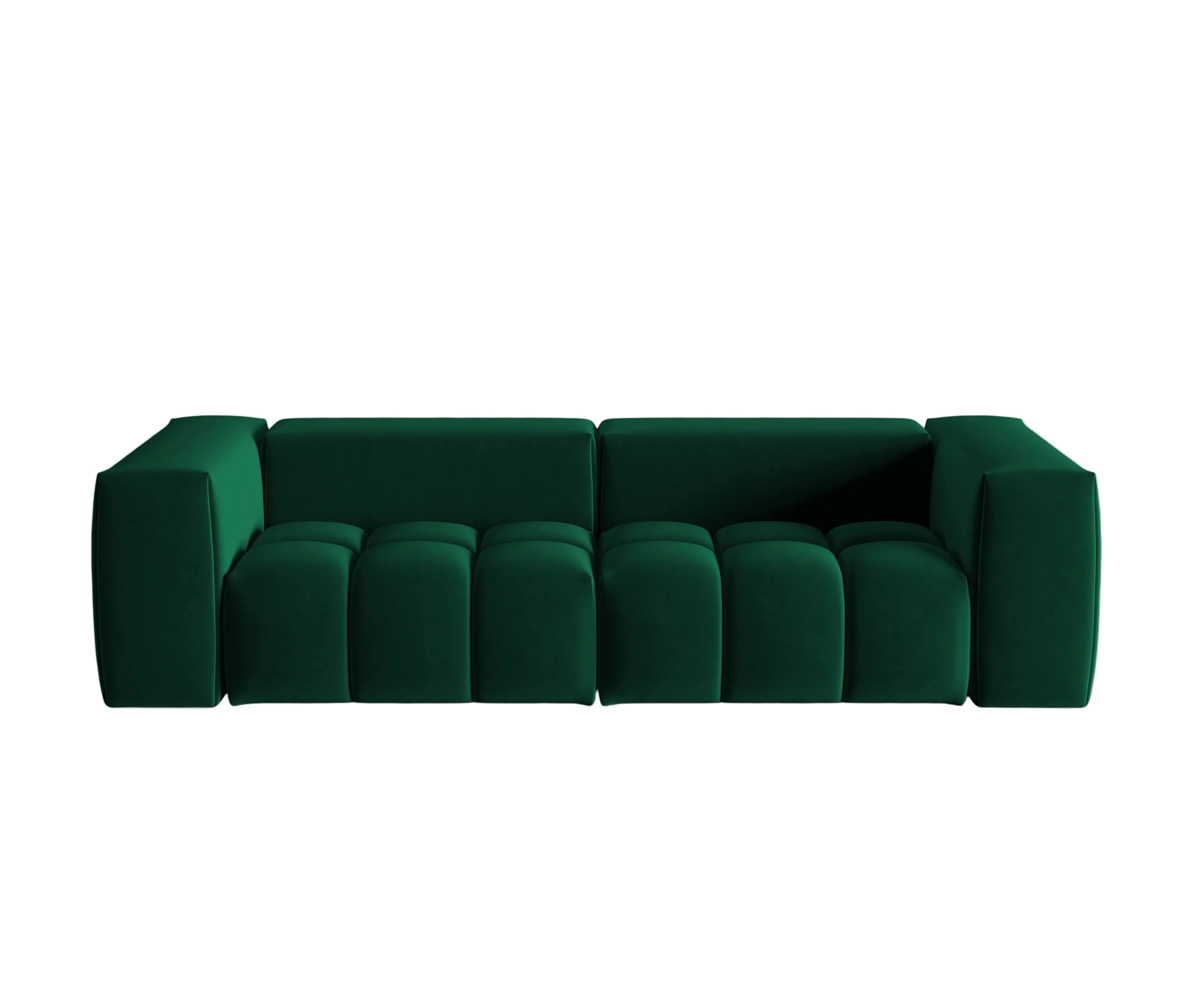 Sofa aksamitna 3-osobowa VERONA butelkowy zielony
