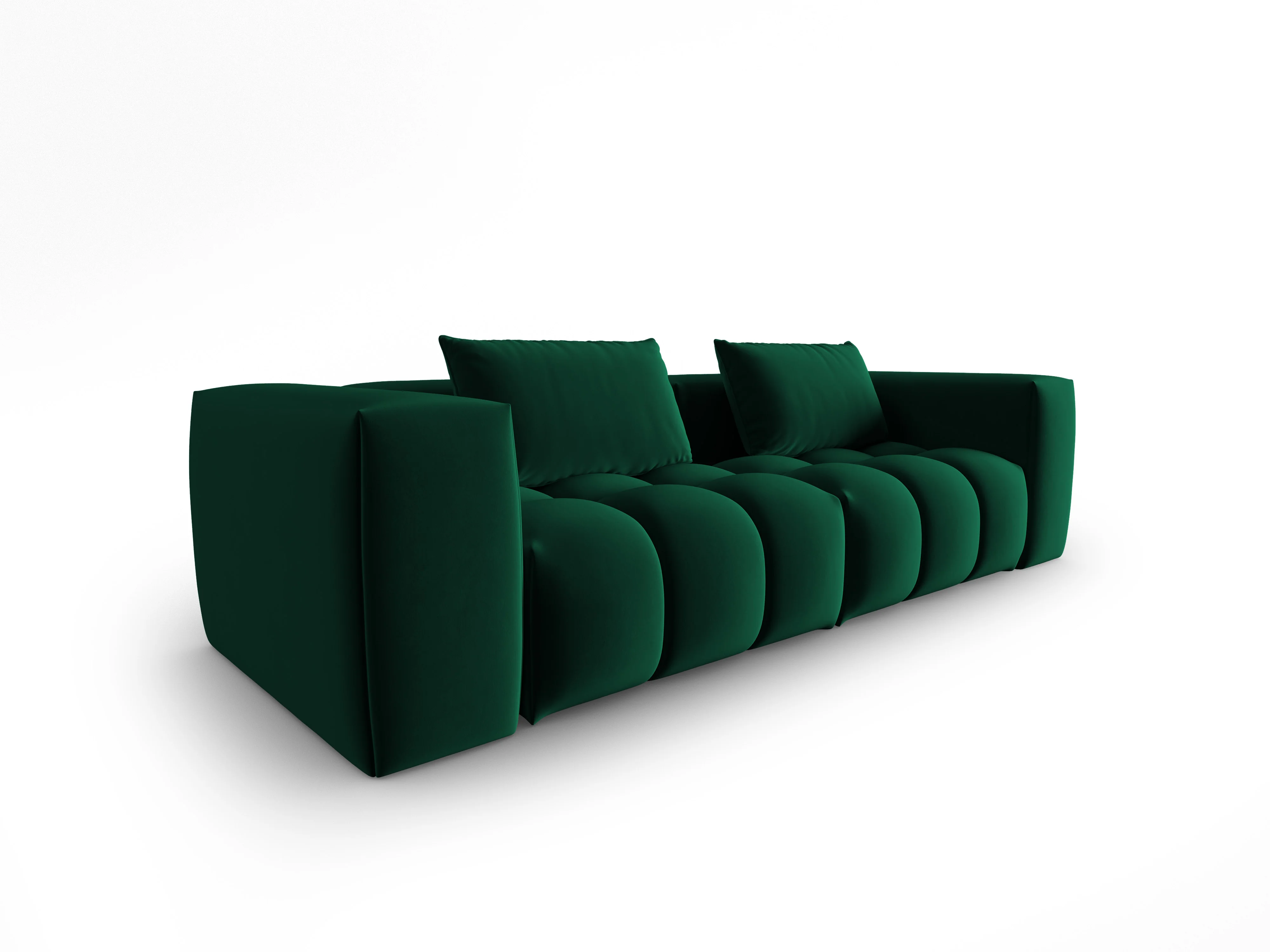 Sofa aksamitna 3-osobowa VERONA butelkowy zielony - Image 2